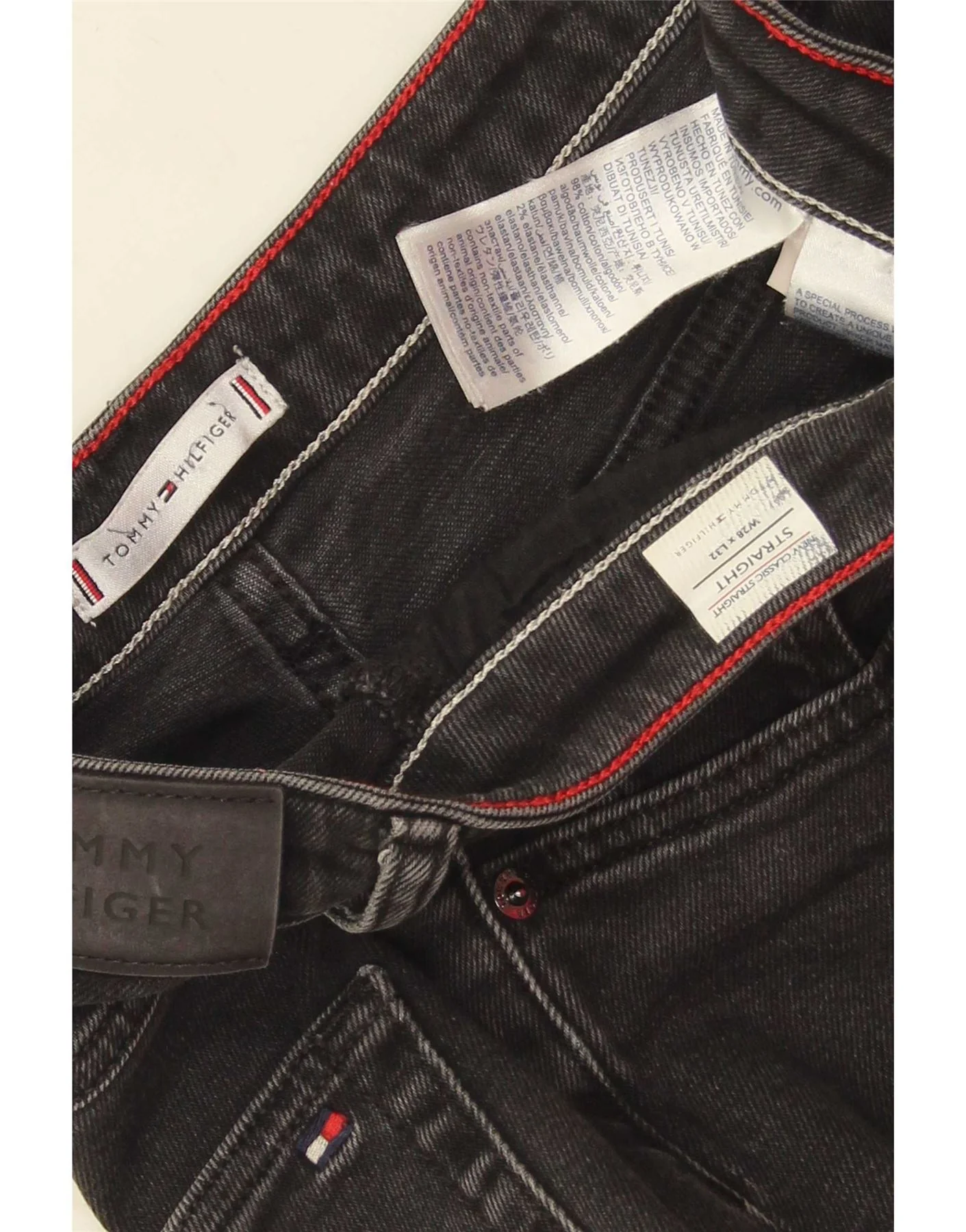 Tommy Hilfiger Womens Straight Jeans W28 L32 Black Cotton - Image 4