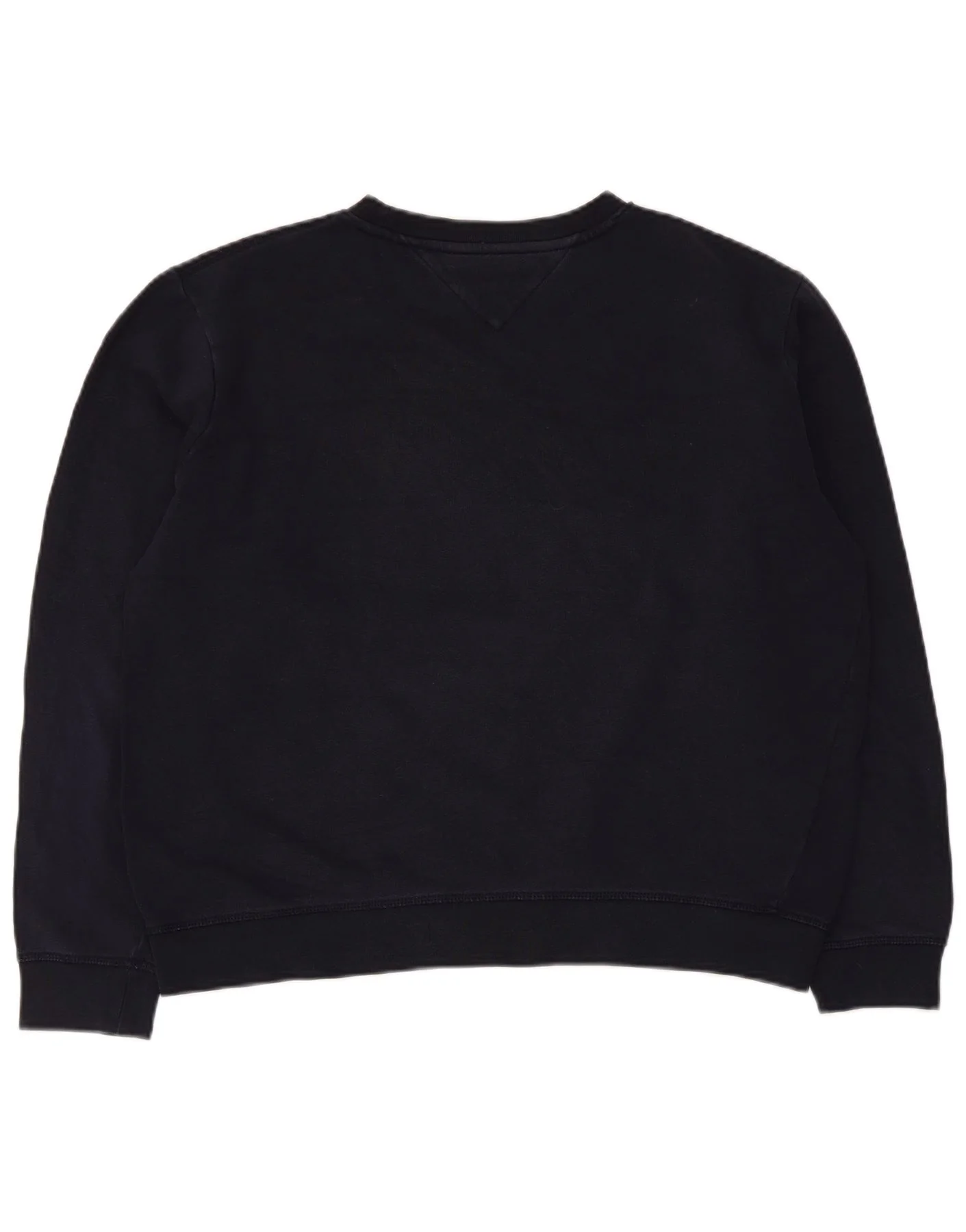 Tommy Hilfiger Womens Sweatshirt Jumper UK 16 Large Navy Blue Colourblock - Image 2