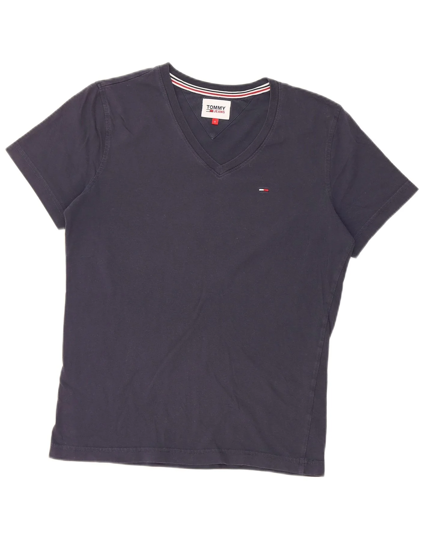 Tommy Hilfiger Womens T-Shirt Top UK 10 Small Navy Blue