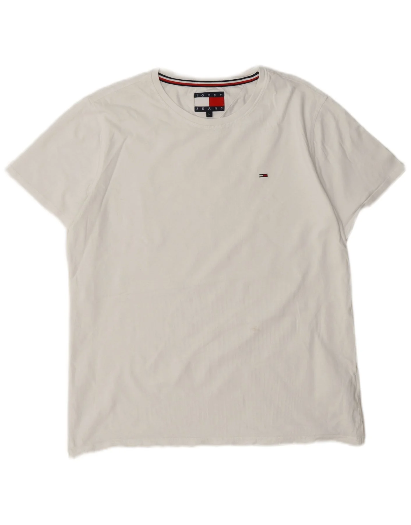 Tommy Hilfiger Womens T-Shirt Top UK 16 Large White Cotton