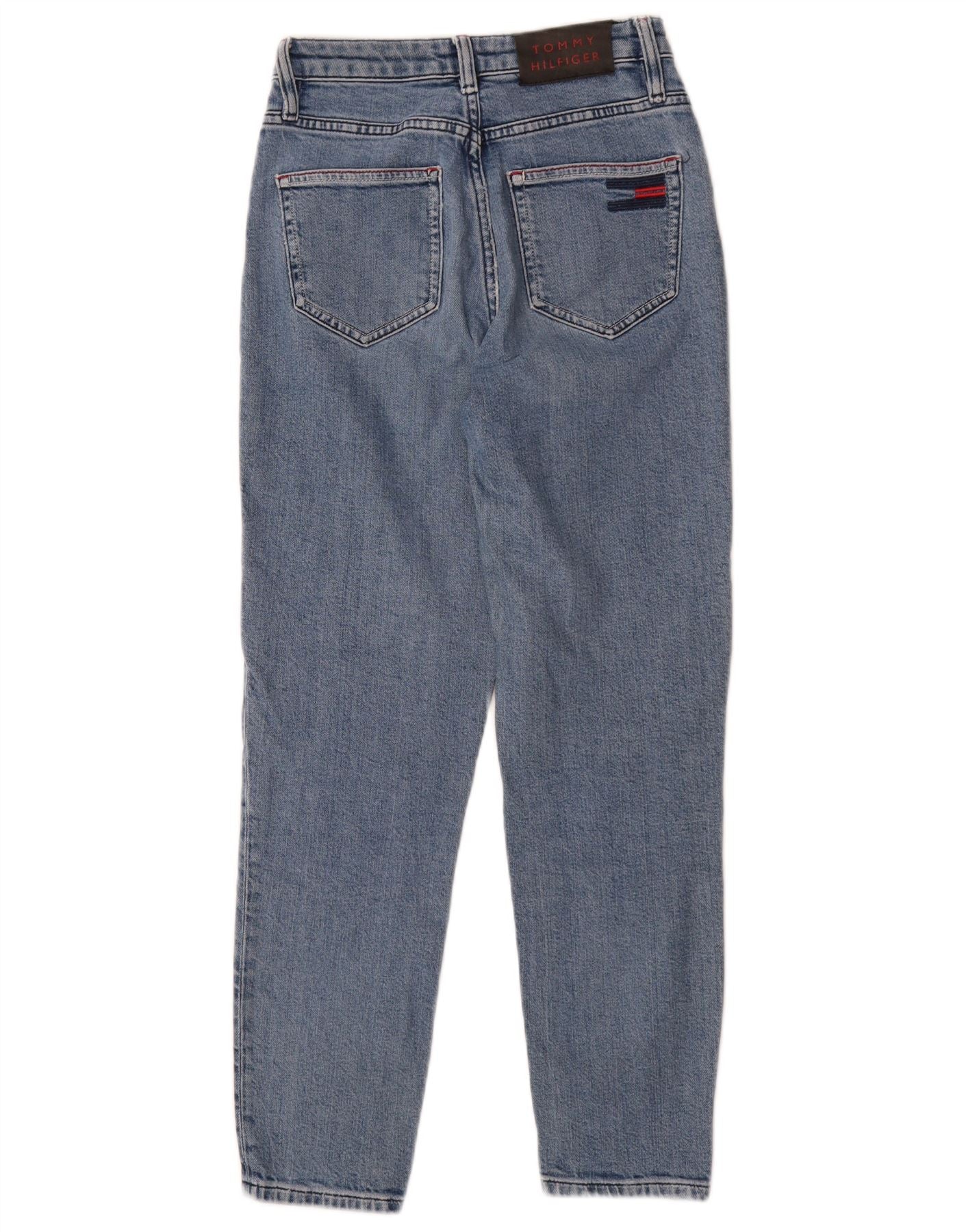 Tommy Hilfiger Womens Tapered Jeans W24 L27 Blue - Image 2