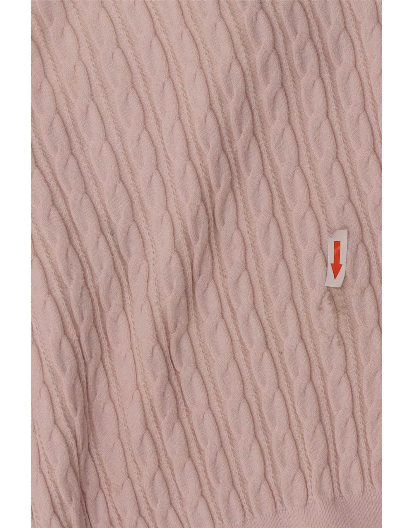 Tommy Hilfiger Womens V-Neck Jumper Sweater UK 14 Large Pink Cotton - Image 3
