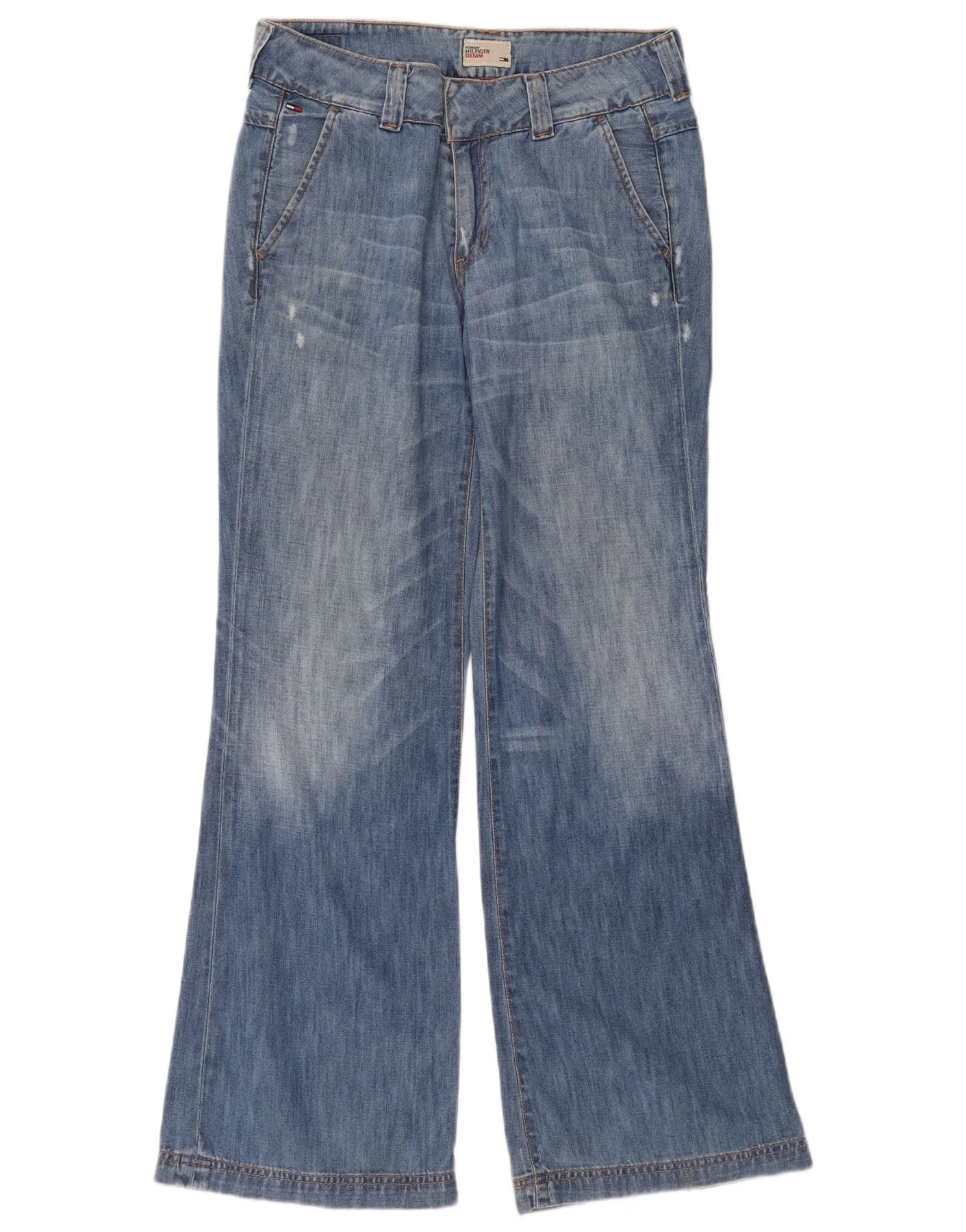 Tommy Hilfiger Womens Wide Leg Jeans W32 L30 Blue