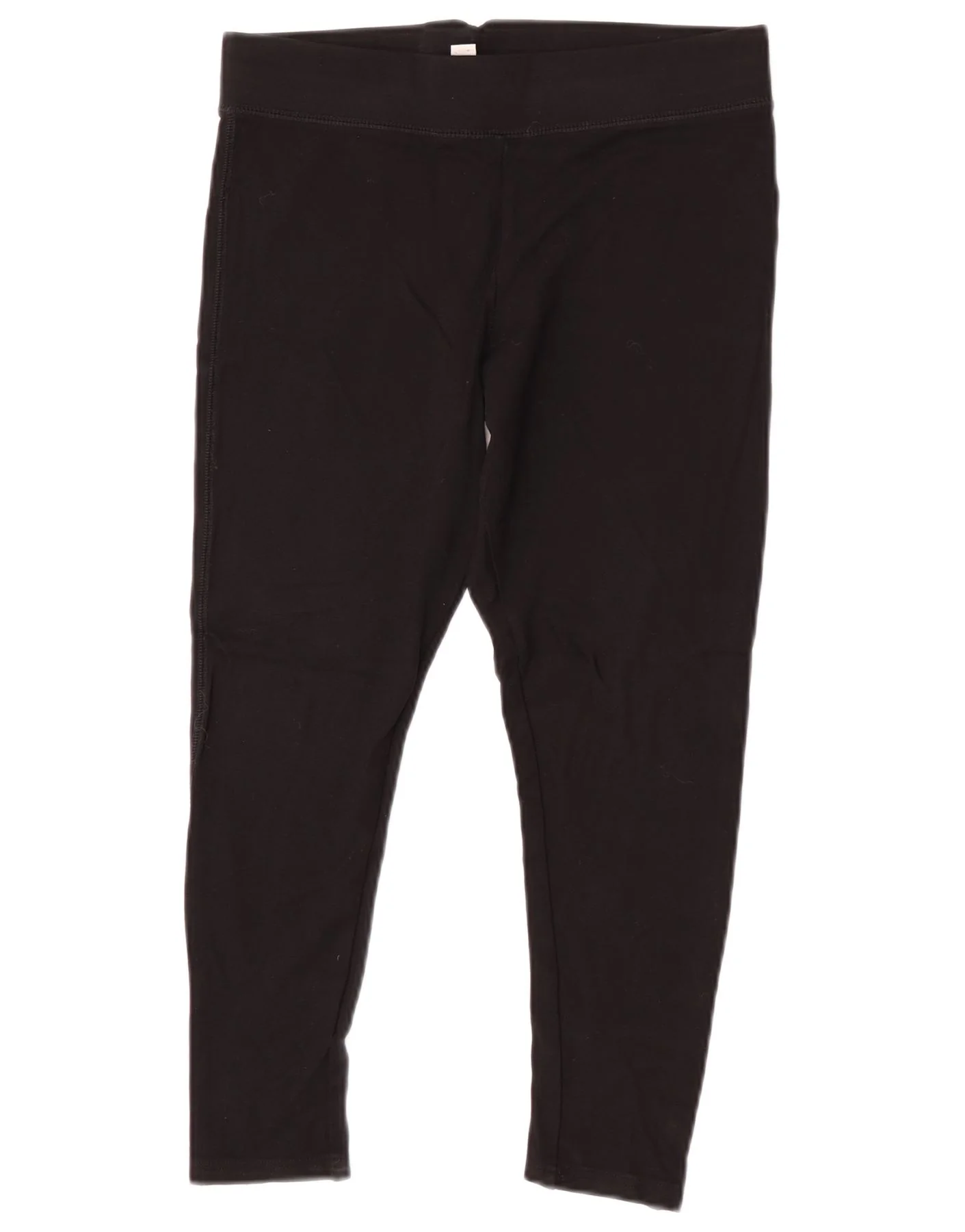 Topshop Womens Capri Leggings UK 12 Medium Black Viscose