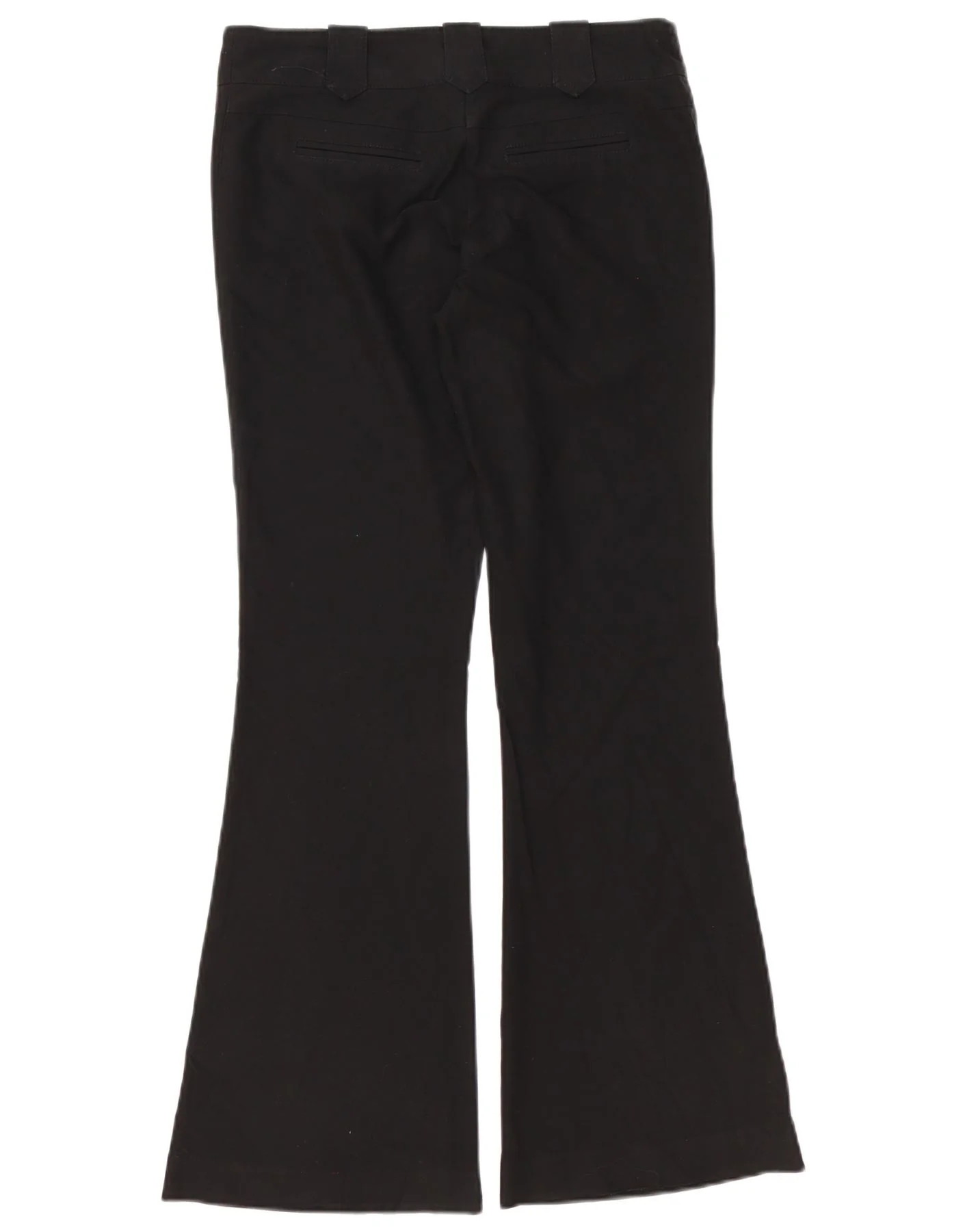 Topshop Womens Flare Chino Trousers UK 8 Small W29 L28 Black Polyester - Image 2