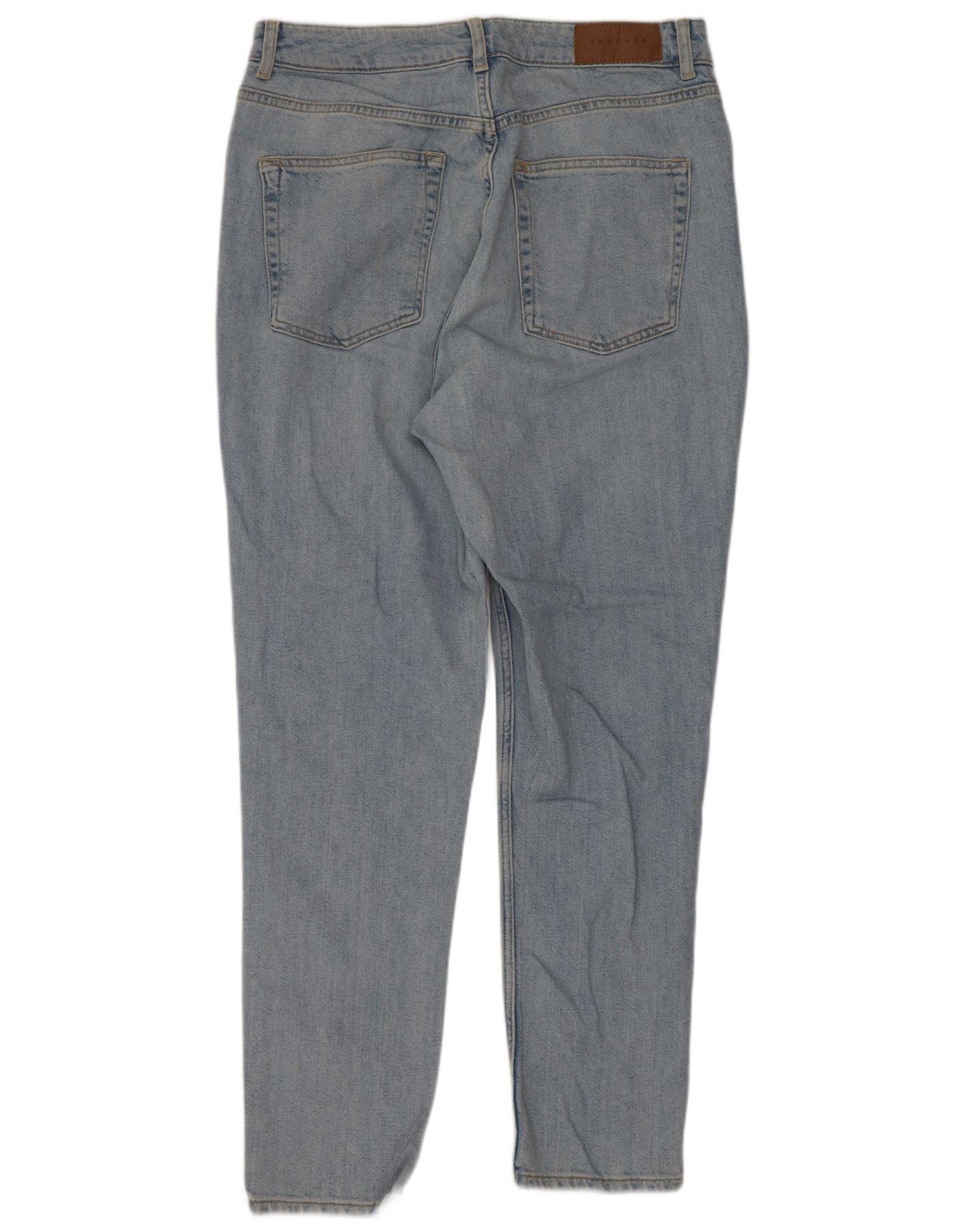 Topshop Womens Mom Tapered Jeans W34 L29 Blue Cotton - Image 2