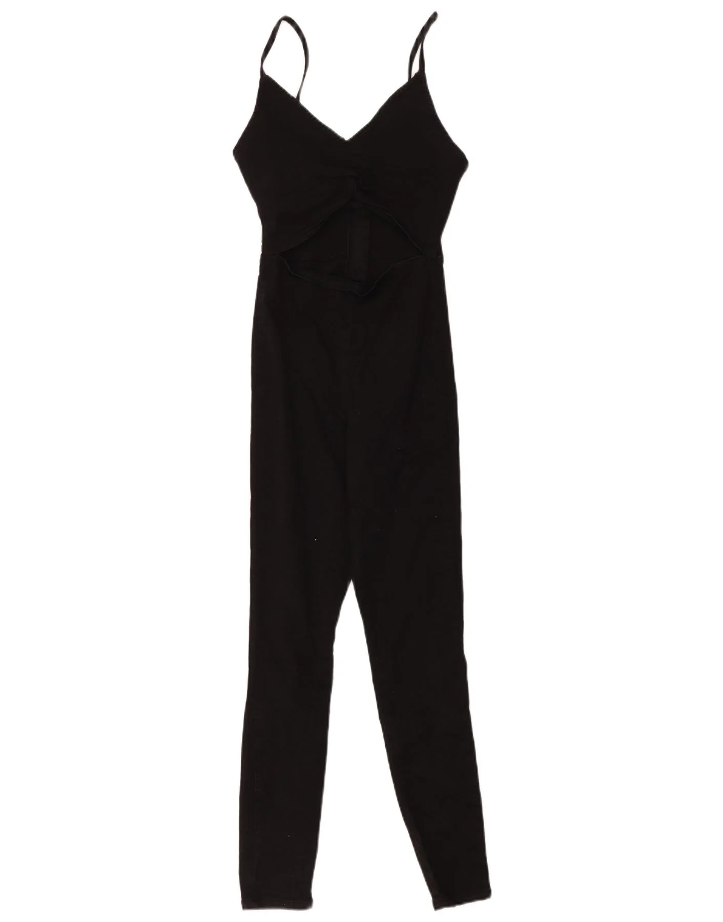 Topshop Womens Sleeveless Jumpsuit UK 6 XS Black Cotton - Image 2