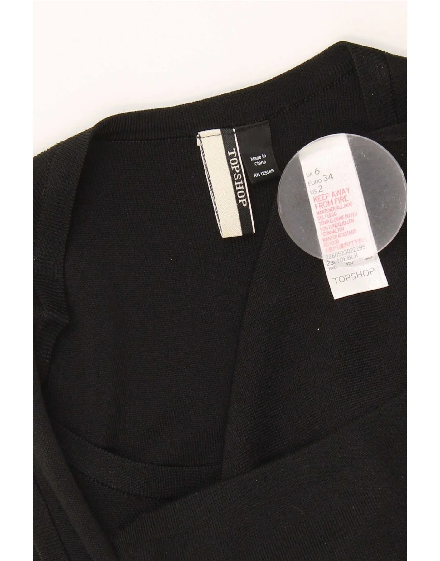Topshop Womens Sleeveless Maxi Dress UK 6 XS Black Viscose - Image 3