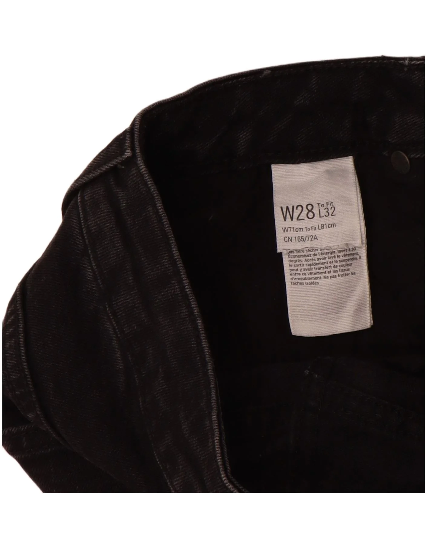 Topshop Womens Tapered Jeans W28 L26 Black - Image 3