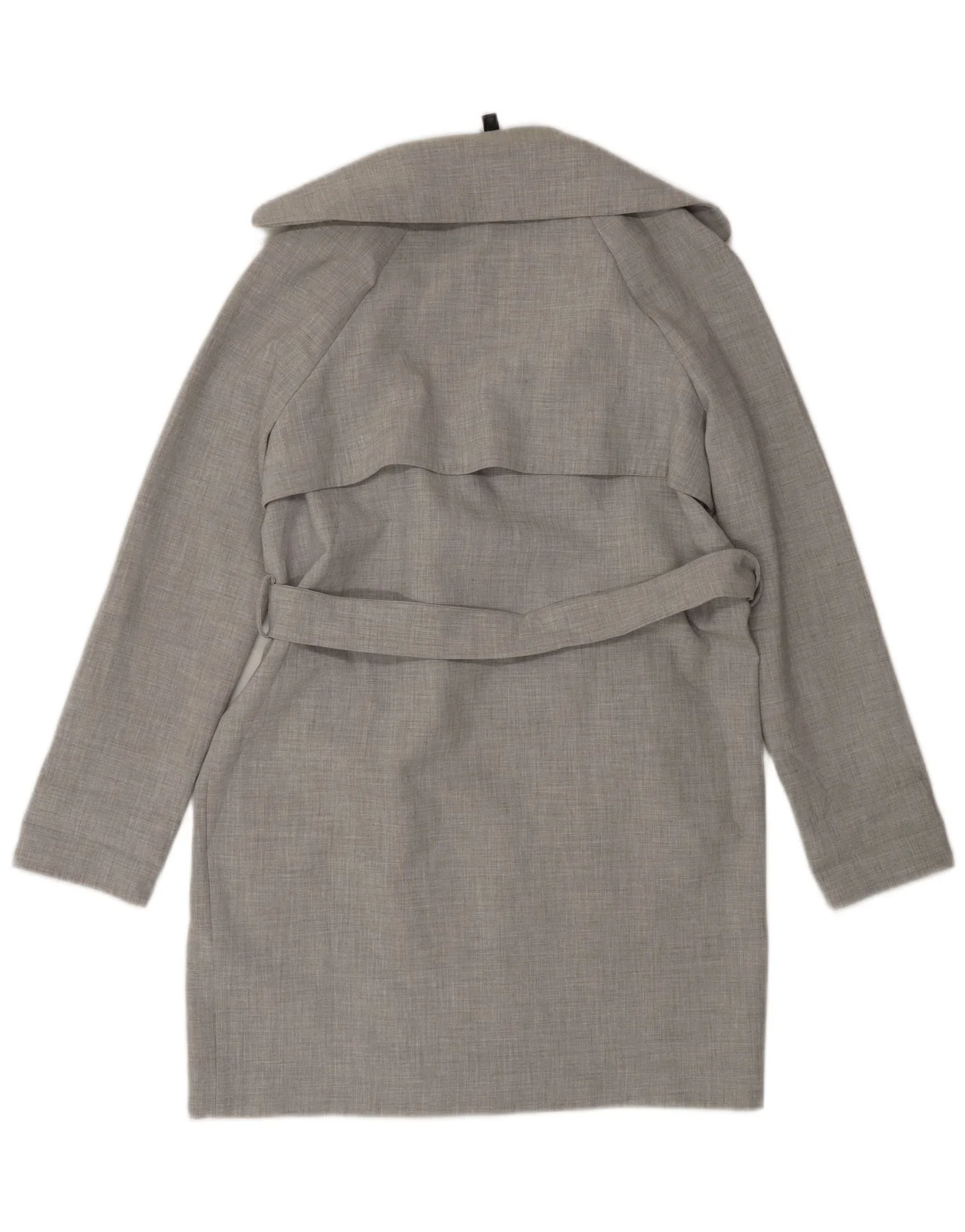 Topshop Womens Trench Coat UK 8 Small Grey Polyester - Image 2
