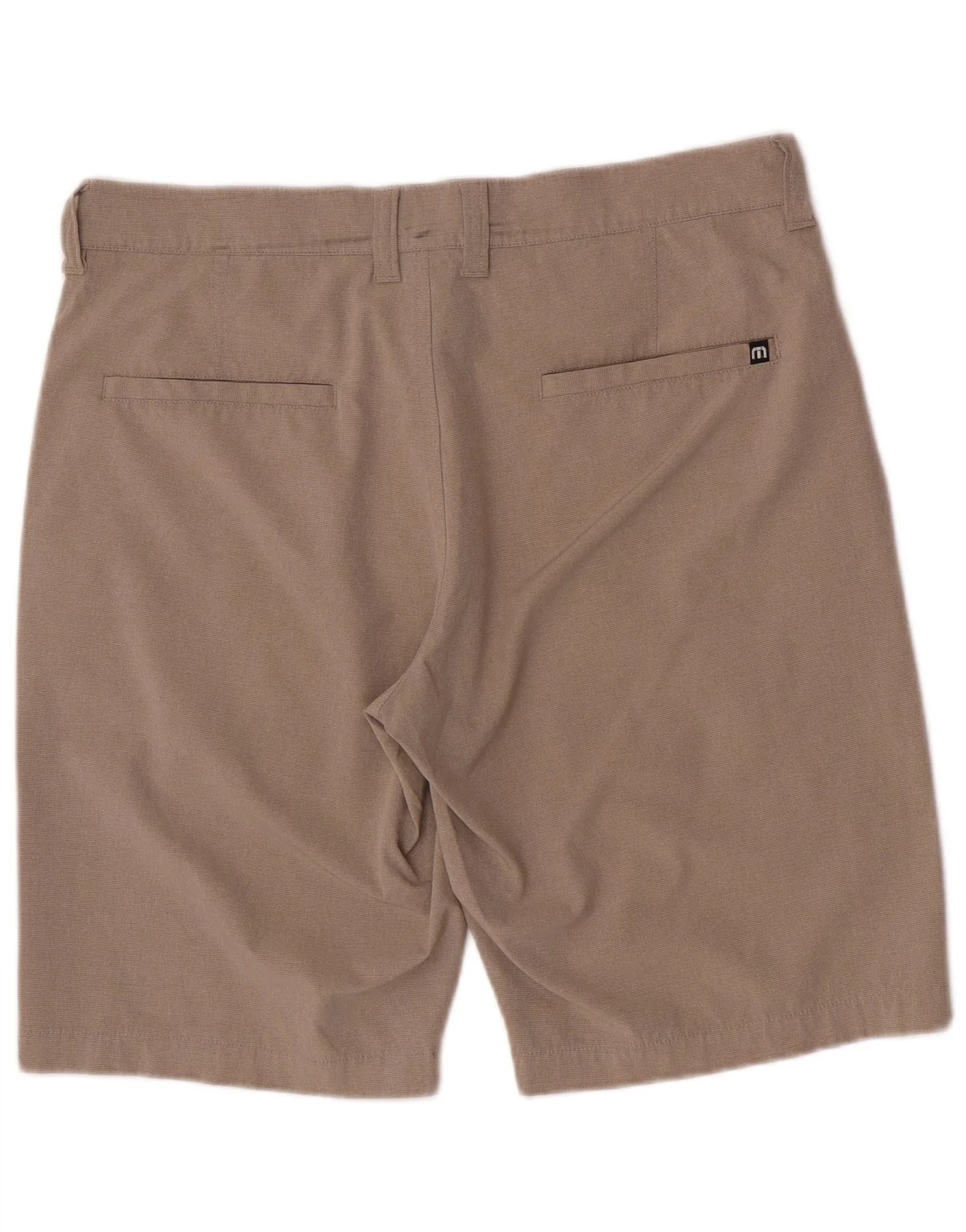 Travis Mathew Mens Regular Fit Chino Shorts W32 Medium Beige Polyester - Image 2