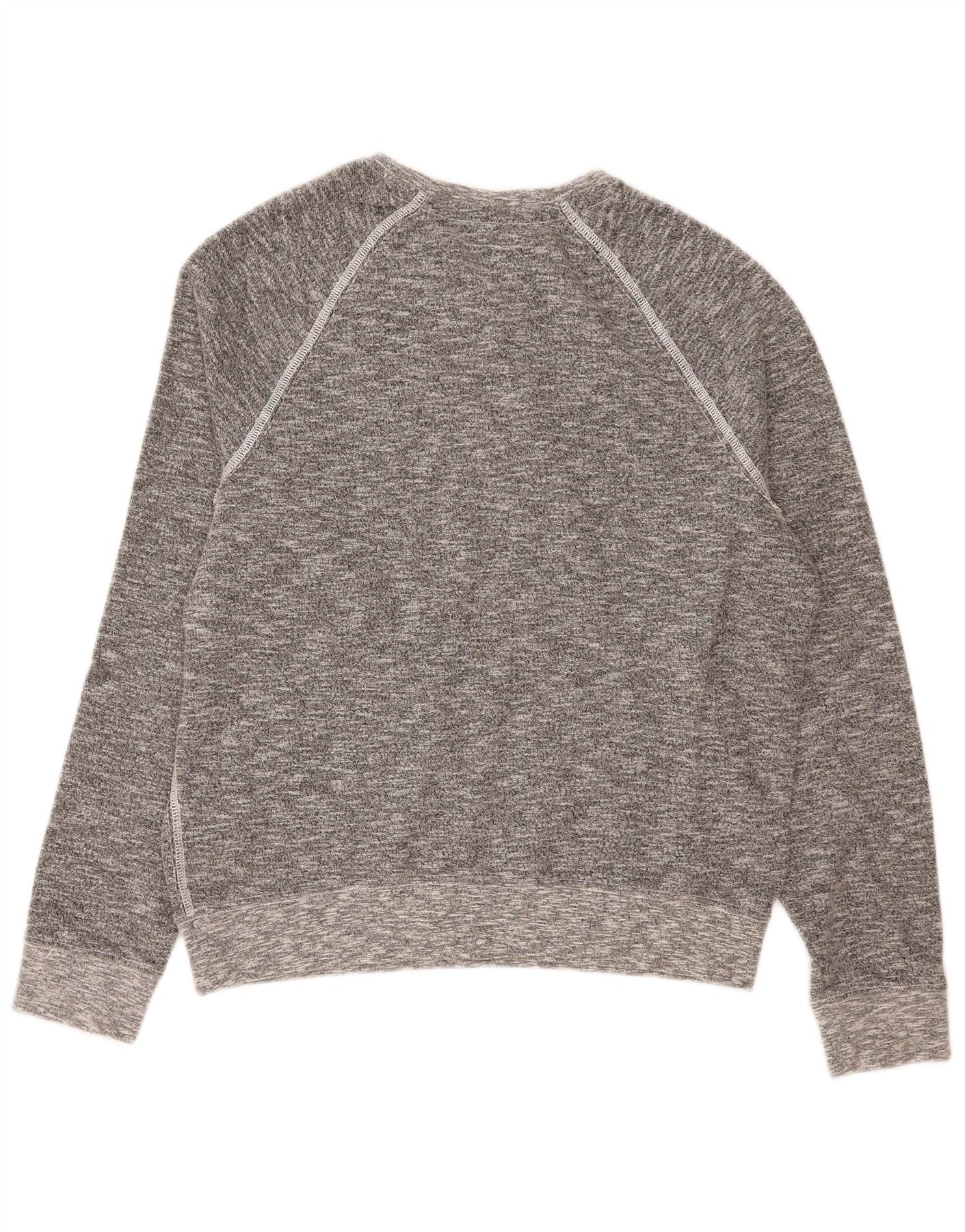 True Religion Mens Sweatshirt Jumper XL Grey Flecked Cotton - Image 2