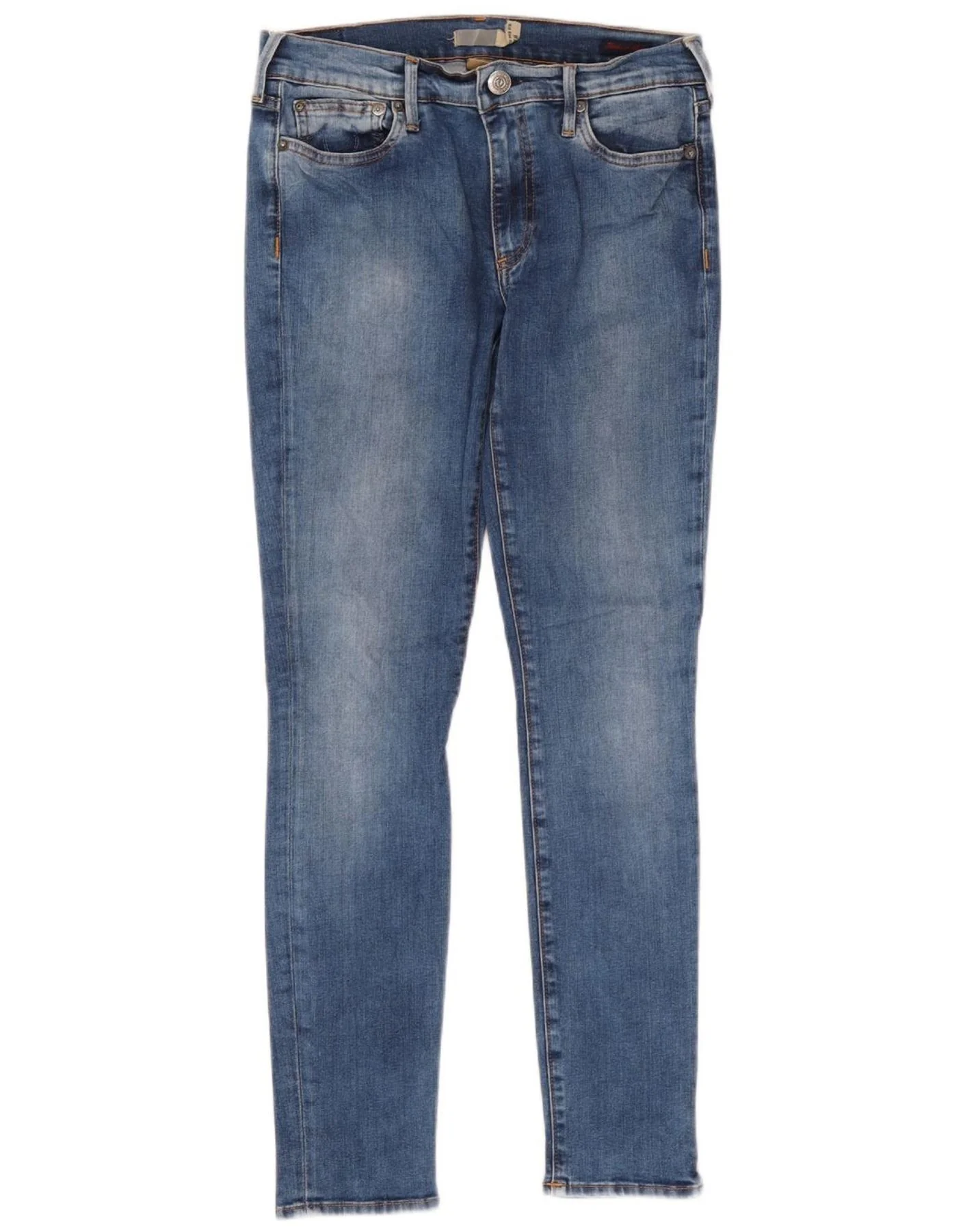 True Religion Womens Mid Rise Slim Jeans W29 L29 Blue Cotton