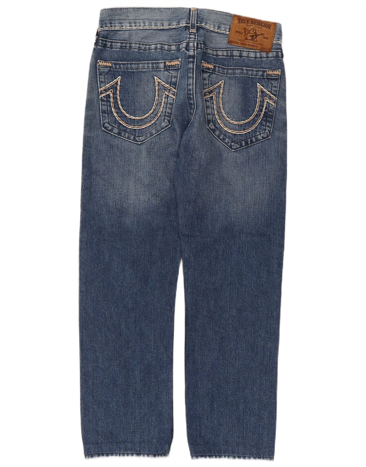 True Religion Womens Straight Jeans W31 L28 Blue Cotton - Image 2