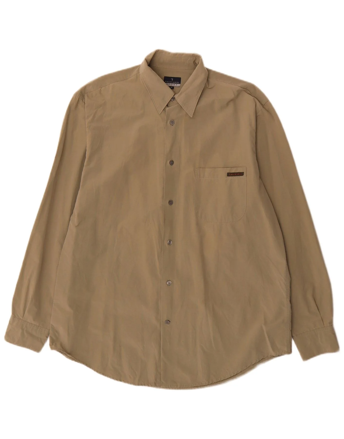 Trussardi Mens Regular Fit Shirt XL Khaki