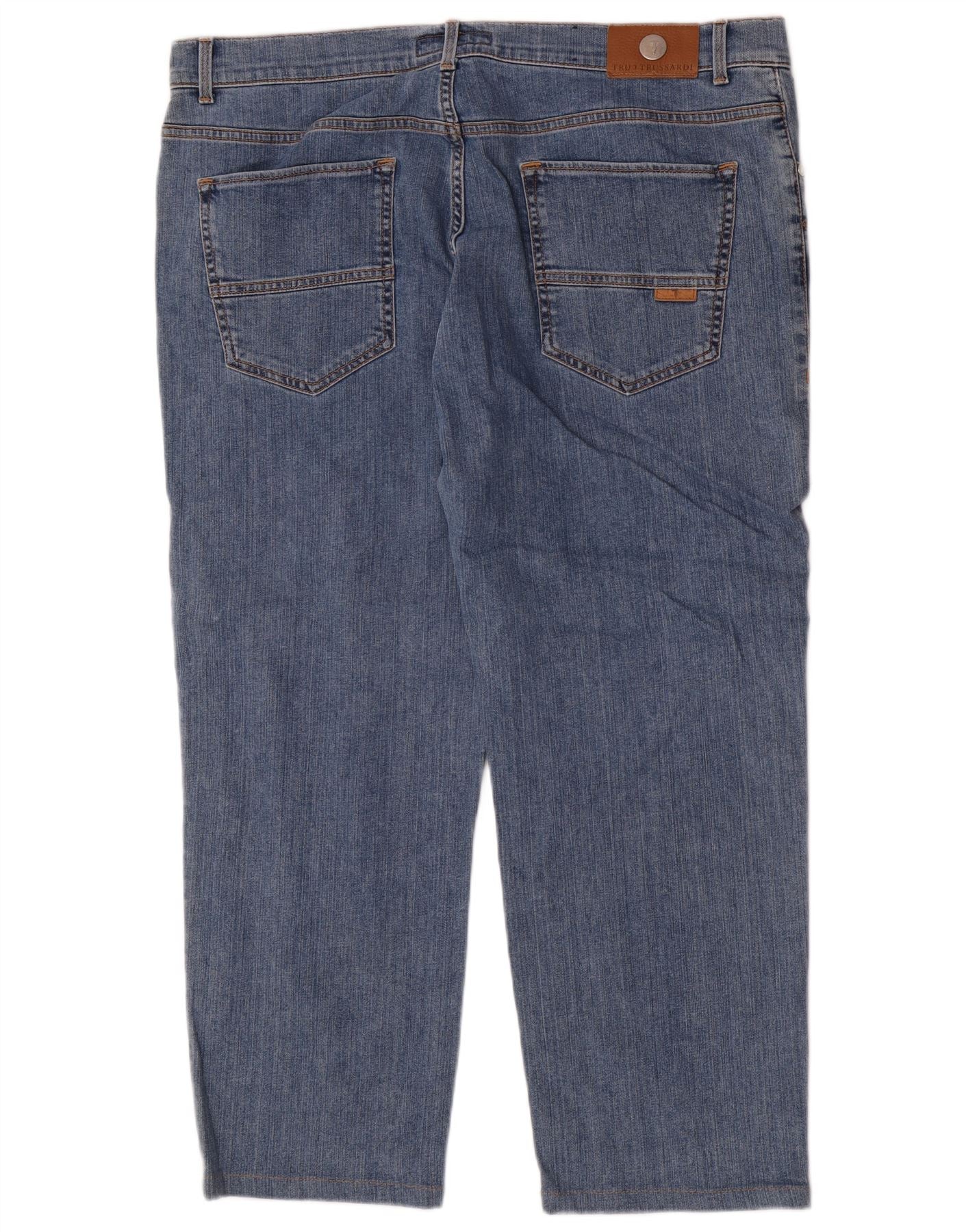 Trussardi Mens Regular Straight Jeans W42 L26 Blue Cotton - Image 2