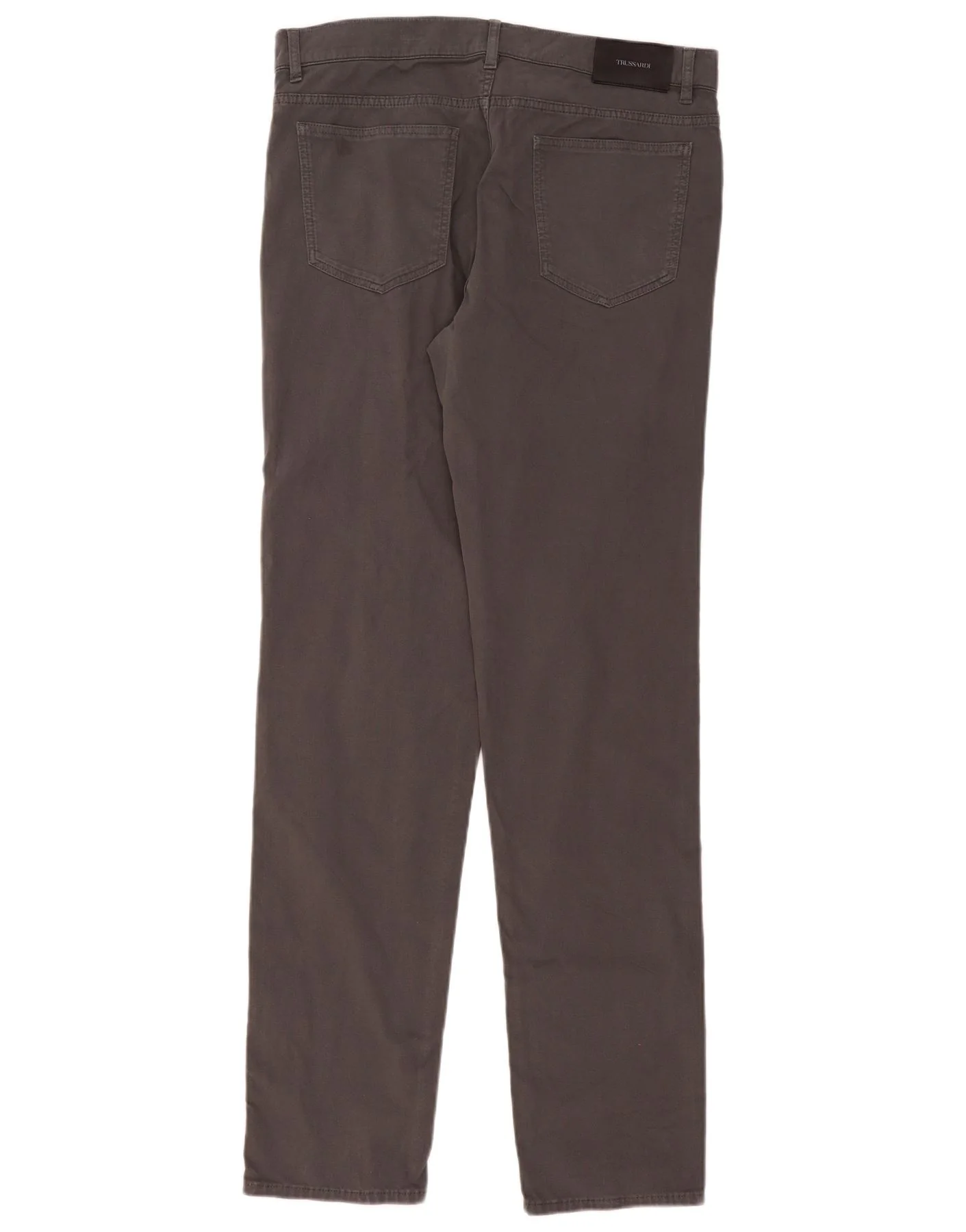 Trussardi Mens Slim Casual Trousers W36 L36 Grey - Image 2