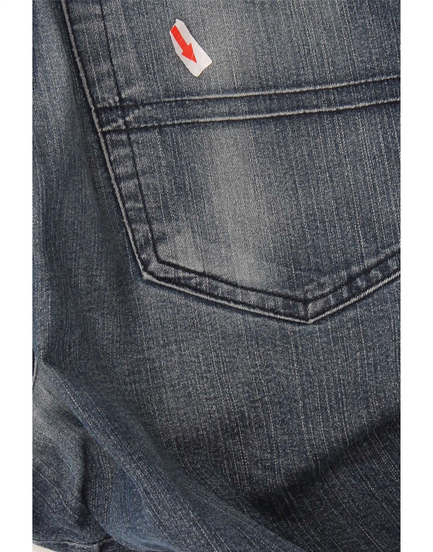 Trussardi Mens Straight Jeans W34 L30 Blue Cotton - Image 4