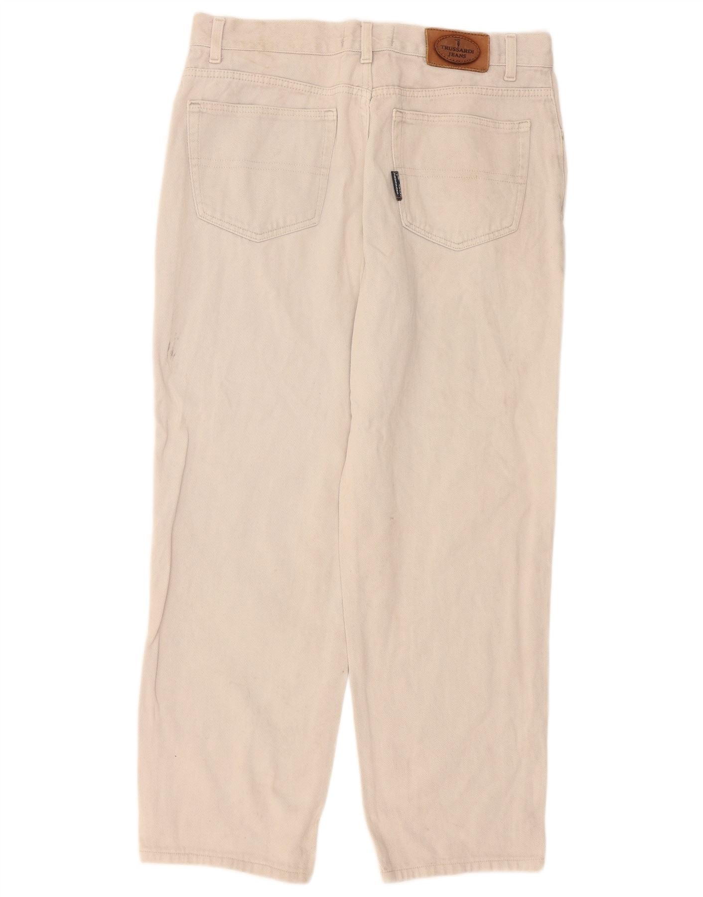 Trussardi Mens Tapered Jeans W34 L29 Beige - Image 2