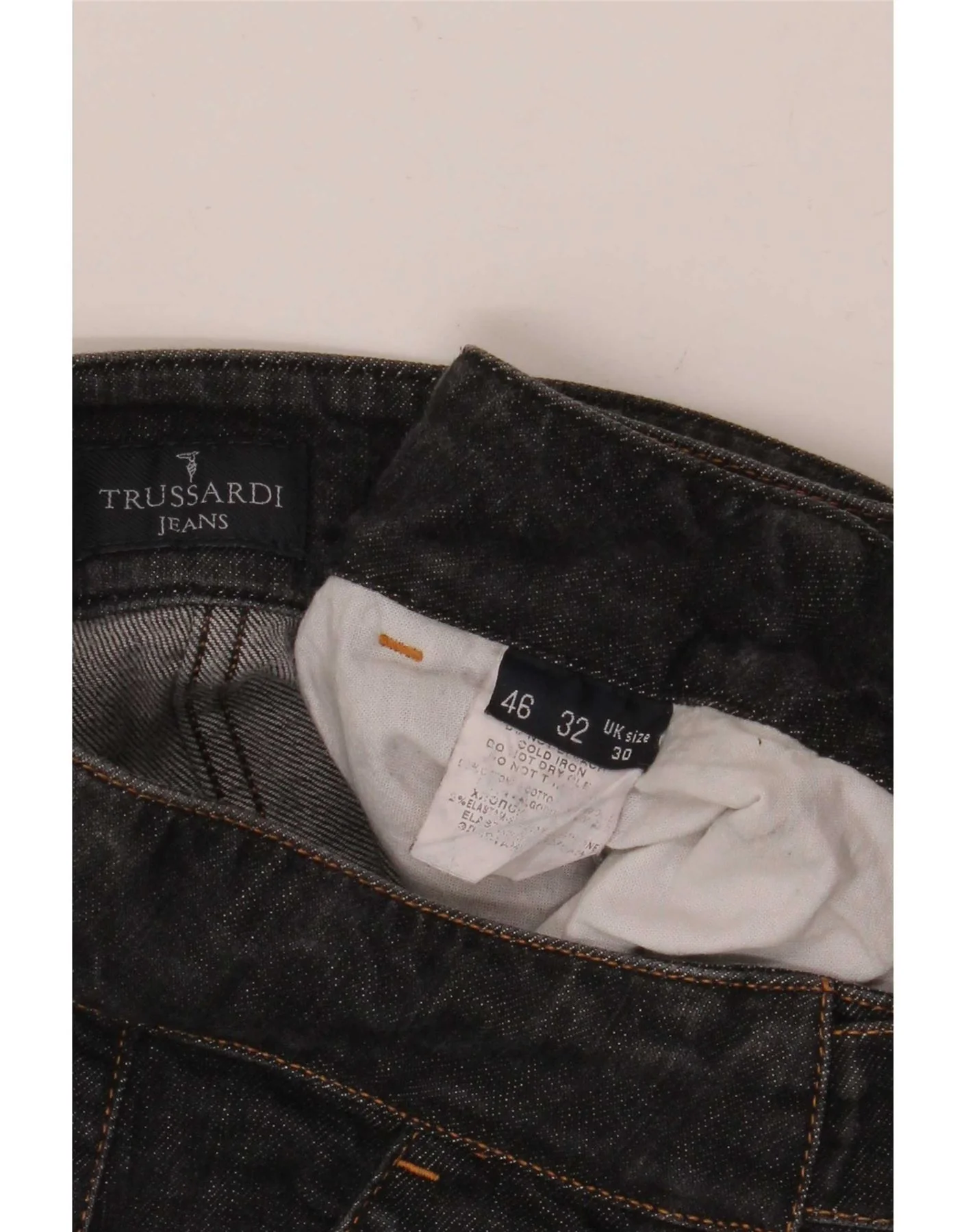 Trussardi Womens Bootcut Jeans W30 L32 Black Cotton - Image 3