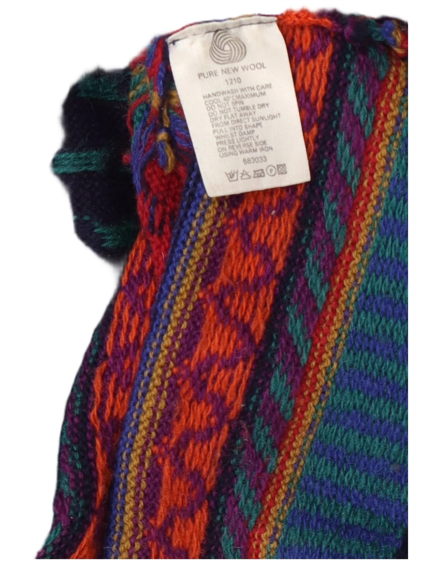 Tulchan Womens Cardigan Sweater UK 14 Medium Multicoloured Geometric Wool - Image 4