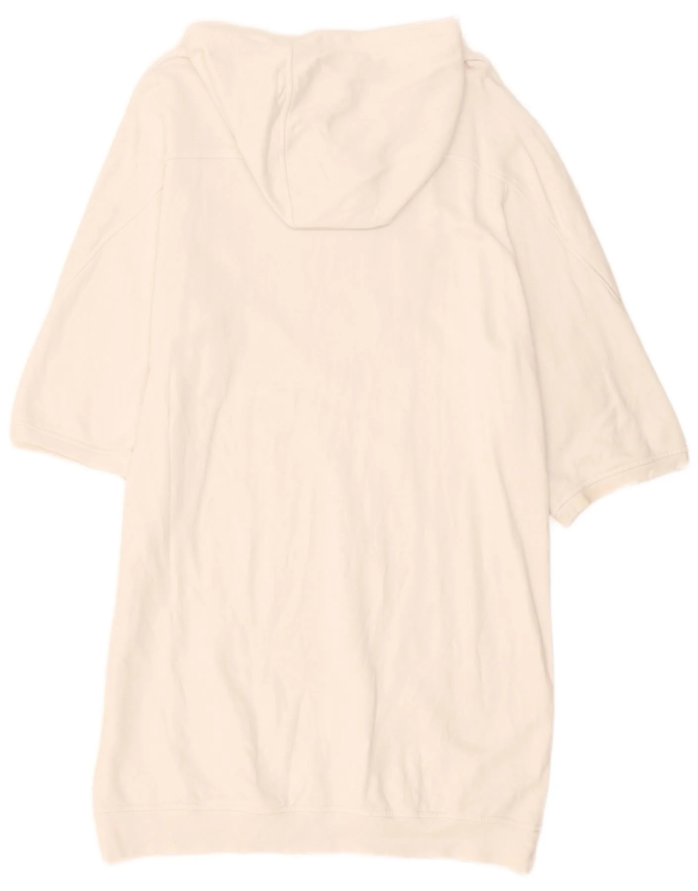 Twinset Womens 3/4 Sleeve Hoodie Dress UK 18 XL White Colourblock Heart - Image 2