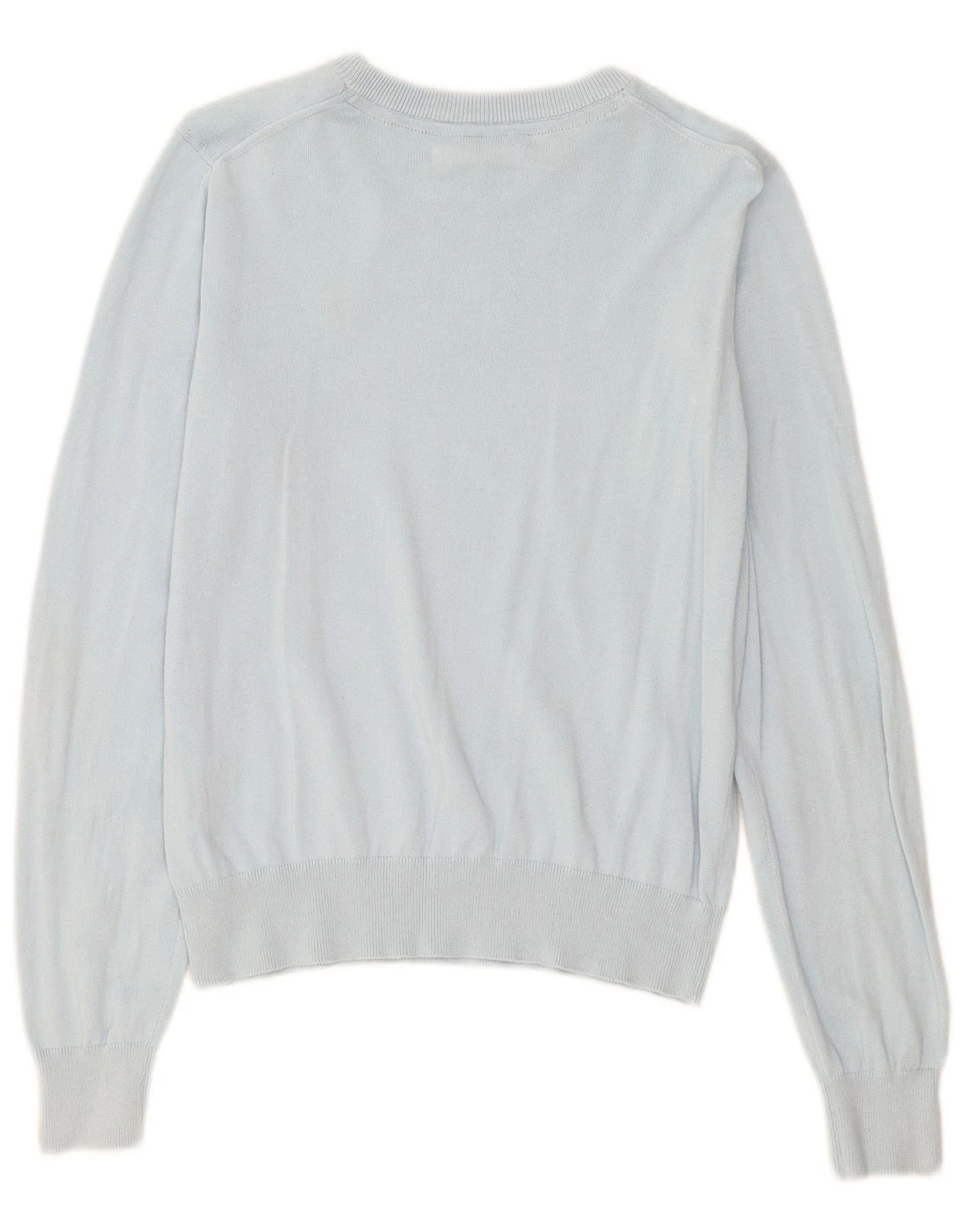 U.S. Polo Assn. Womens Boat Neck Jumper Sweater UK 10 Small Blue Cotton - Image 2