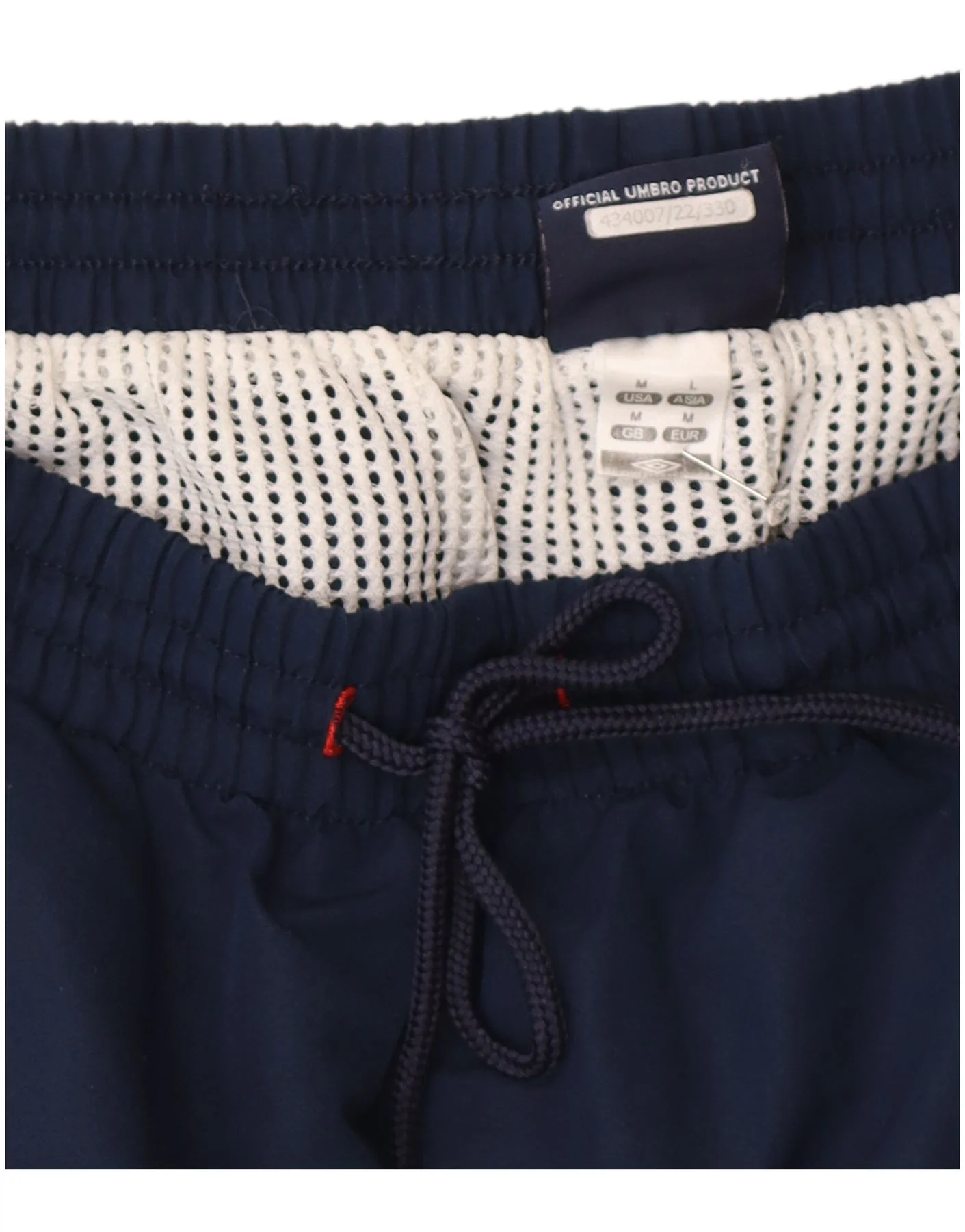 Umbro Mens Graphic Sport Shorts Medium Navy Blue Polyester - Image 4