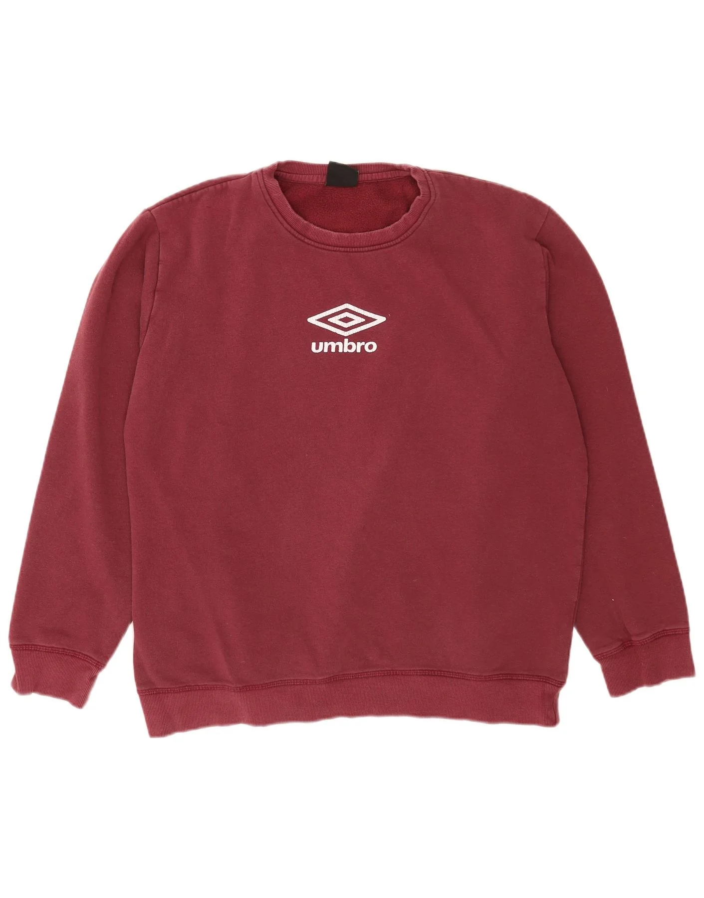 Umbro Mens Graphic Sweatshirt Jumper 2XL Burgundy Cotton