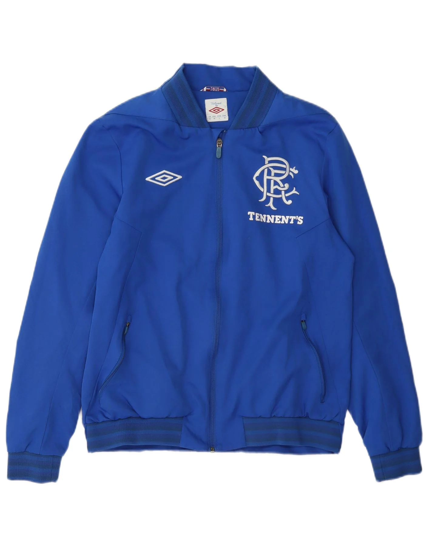 Umbro Mens Rangers Graphic Tracksuit Top Jacket Medium Blue Polyester
