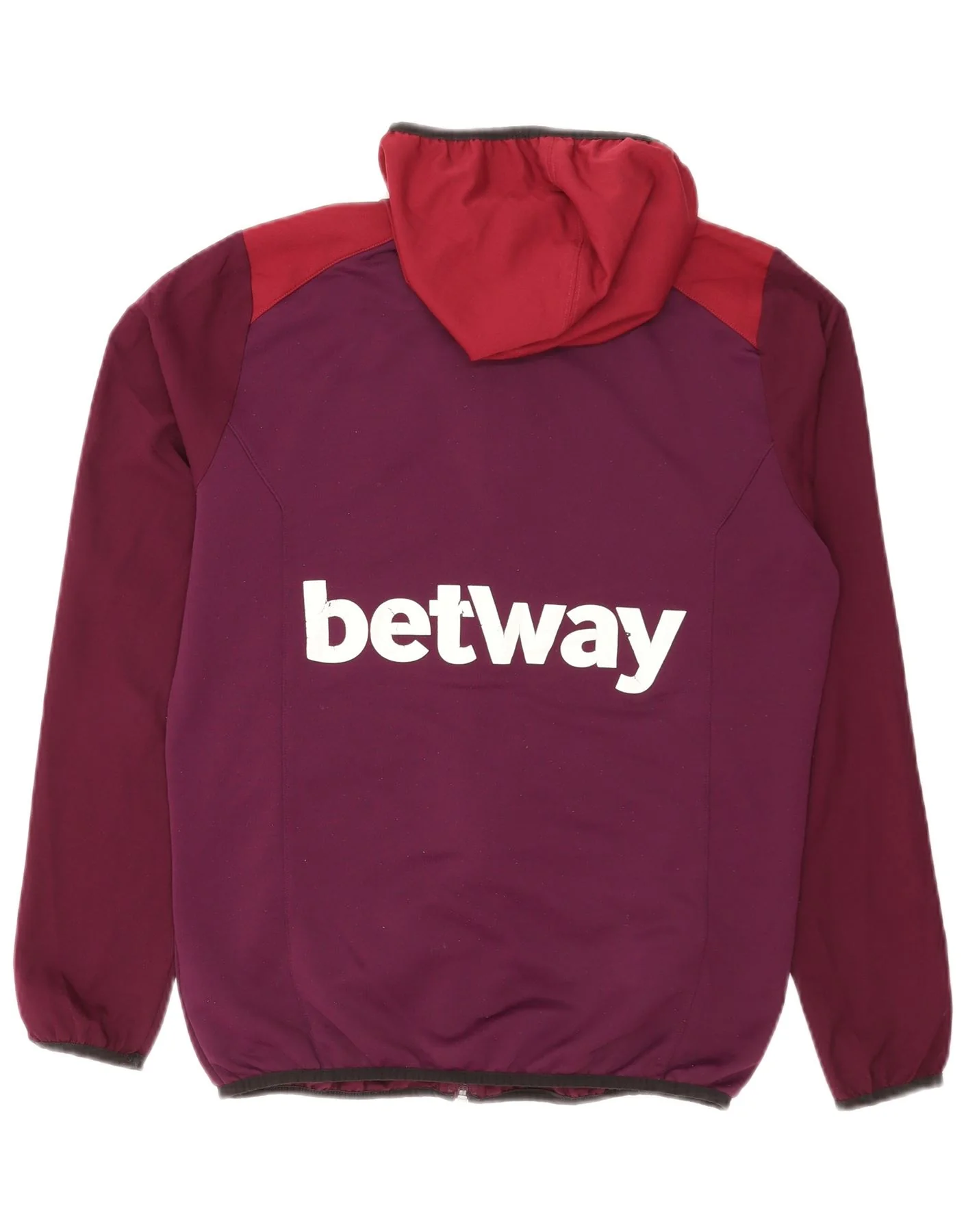 Umbro Mens West Ham United F.C Zip Hoodie Sweater Medium Burgundy Sports - Image 2
