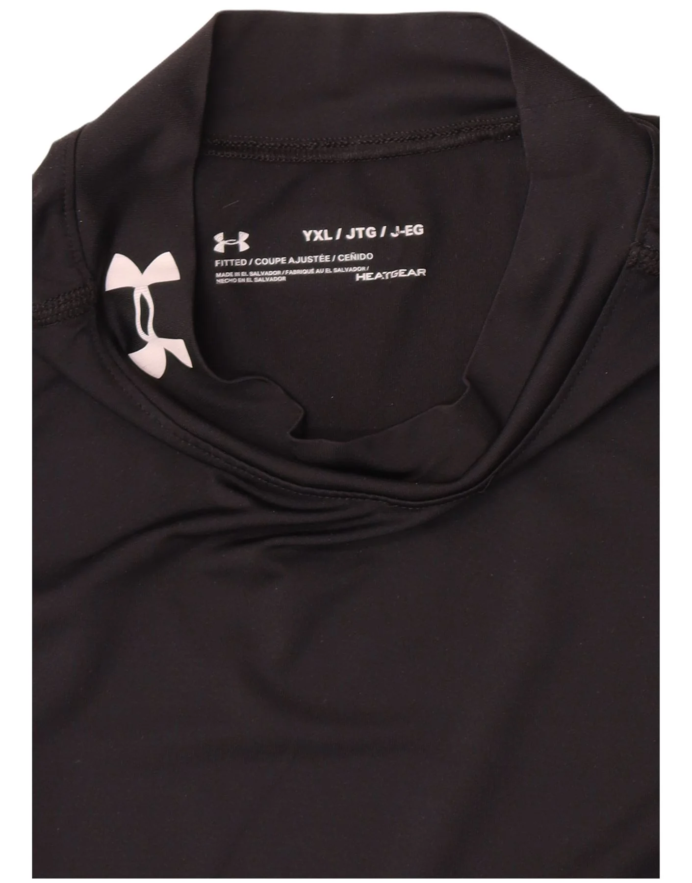 Under Armour Boys Heat Gear Top Long Sleeve 13-14 Years XL Black - Image 3