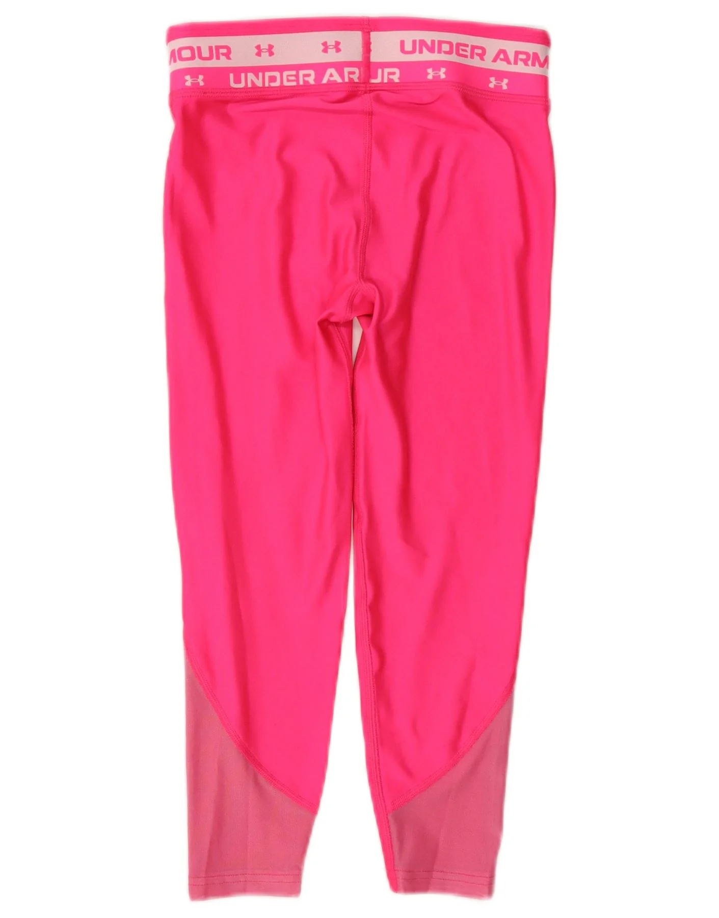 Under Armour Girls Graphic Leggings 9-10 Years Medium Pink Colourblock - Image 2