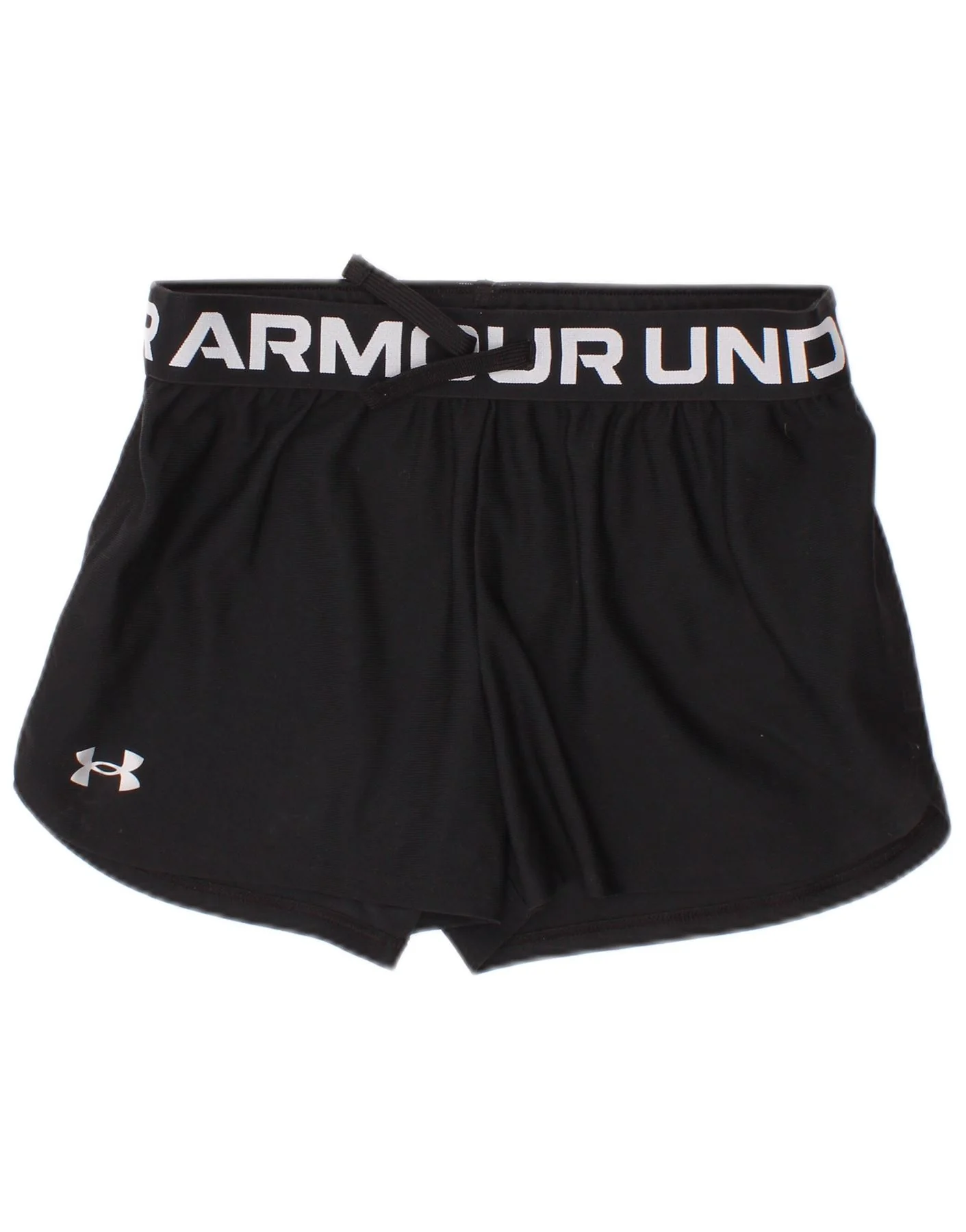 Under Armour Girls Heat Gear Graphic Sport Shorts 9-10 Years Medium Black