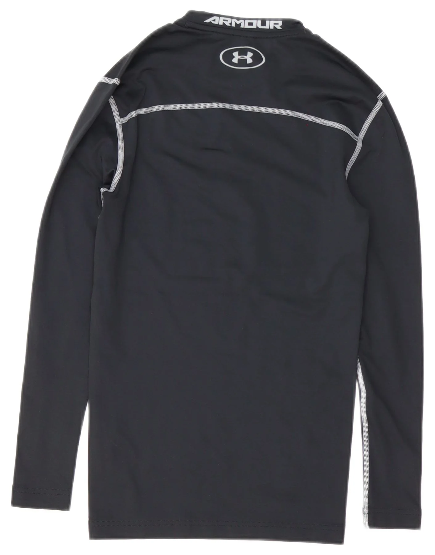 Under Armour Mens Cold Gear Graphic Top Long Sleeve Small Black Polyester - Image 2