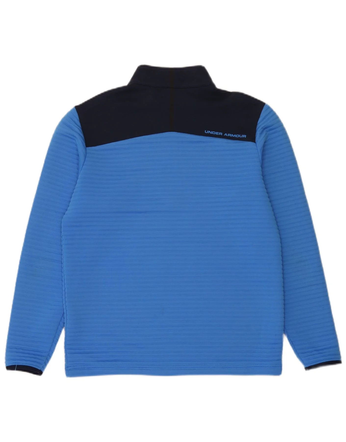 Under Armour Mens Cold Gear Pullover Tracksuit Top Medium Blue Colourblock - Image 2