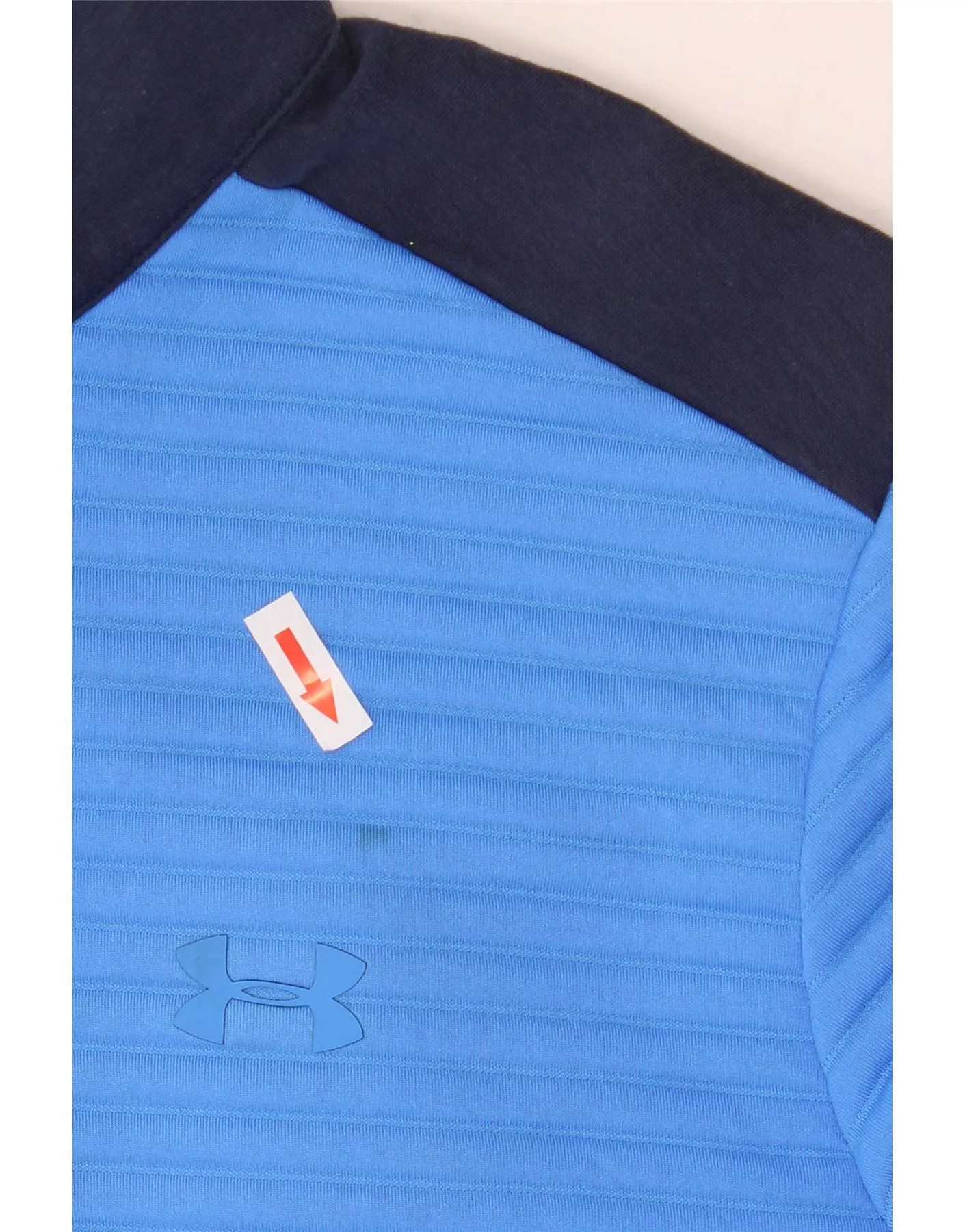 Under Armour Mens Cold Gear Pullover Tracksuit Top Medium Blue Colourblock - Image 3