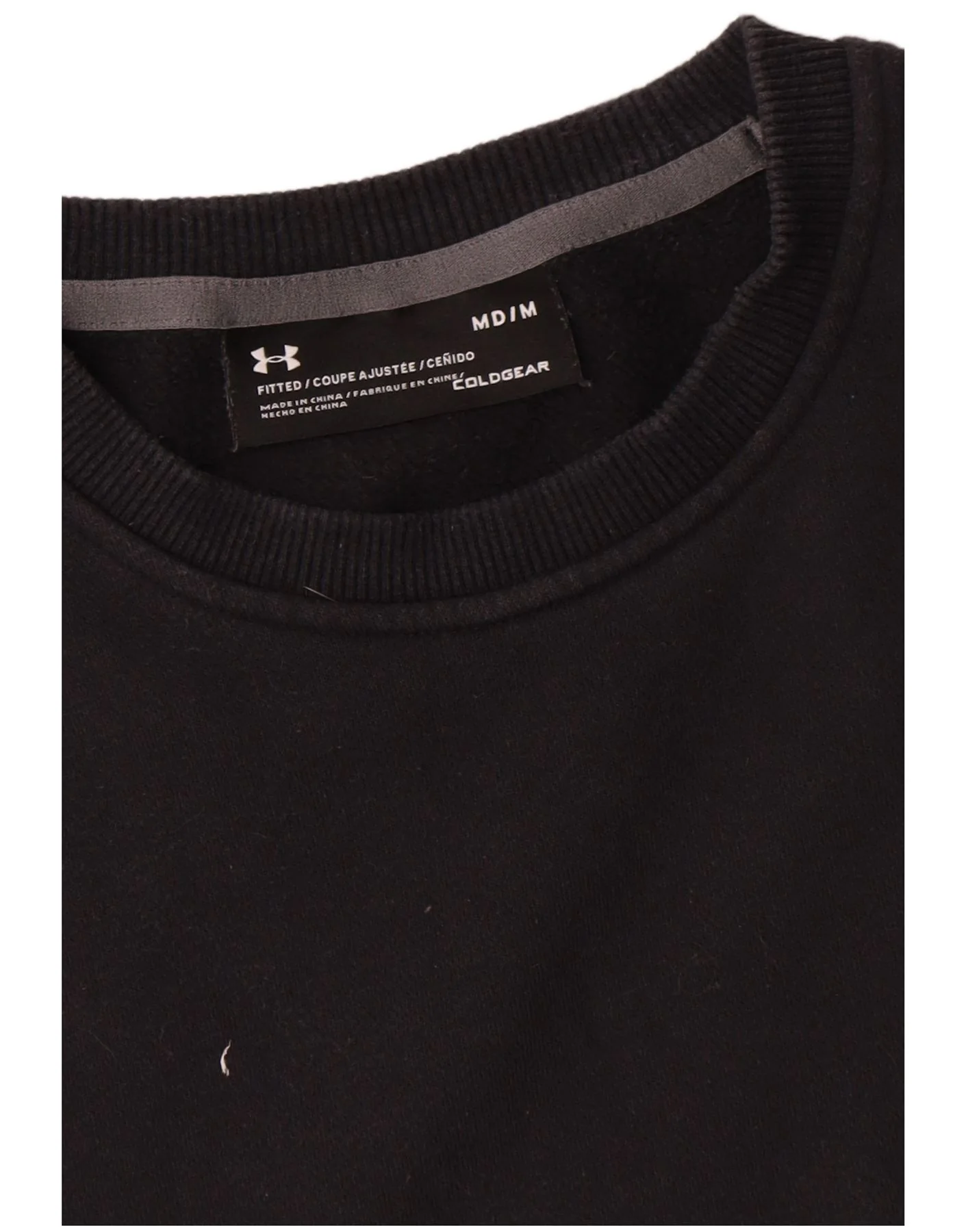 Under Armour Mens Cold Gear Sweatshirt Jumper Medium Black Cotton - Image 3