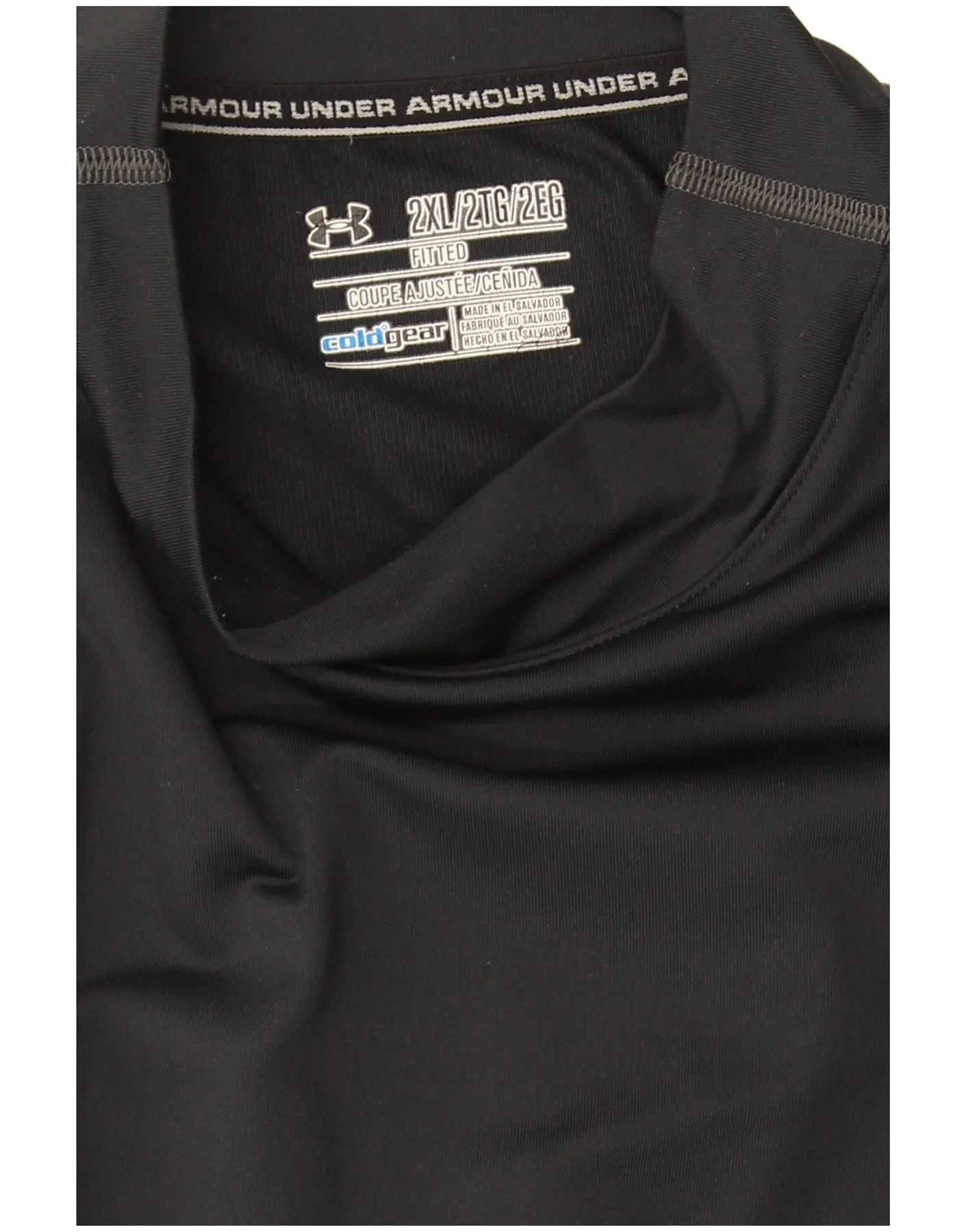 Under Armour Mens Cold Gear Top Long Sleeve 2XL Black - Image 3