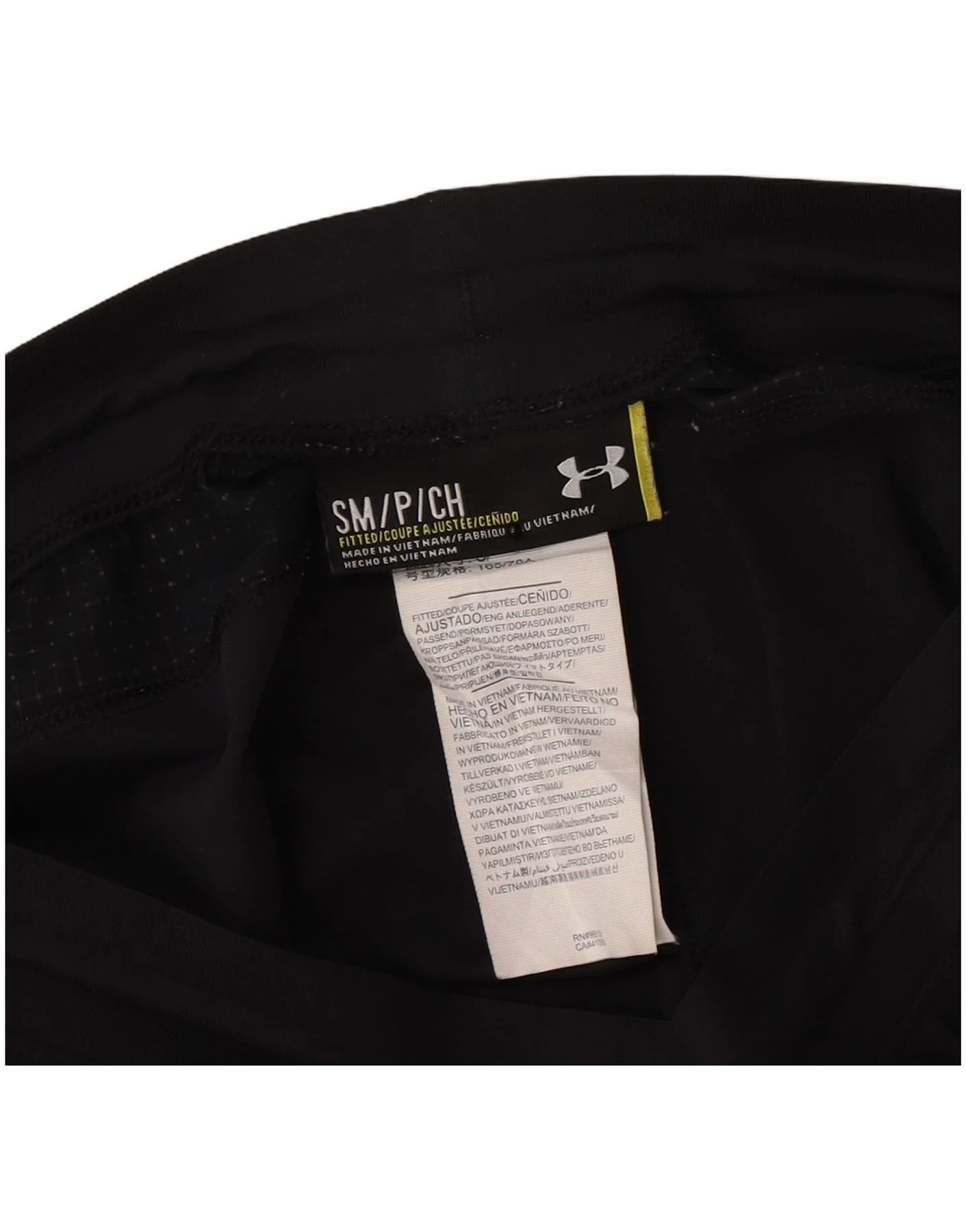 Under Armour Mens Fitted Slim Fit Leggings Small Black Polyester - Image 3