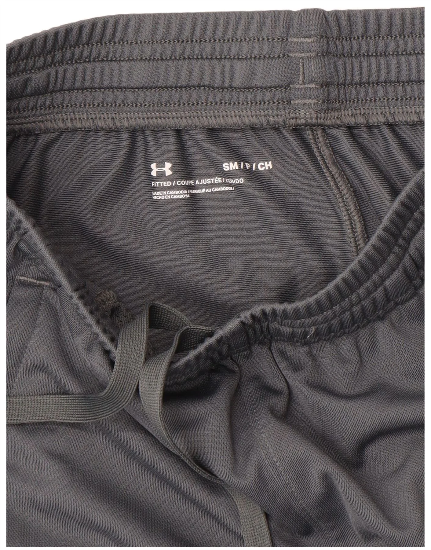 Under Armour Mens Fitted Tracksuit Trousers Small Grey - Image 3