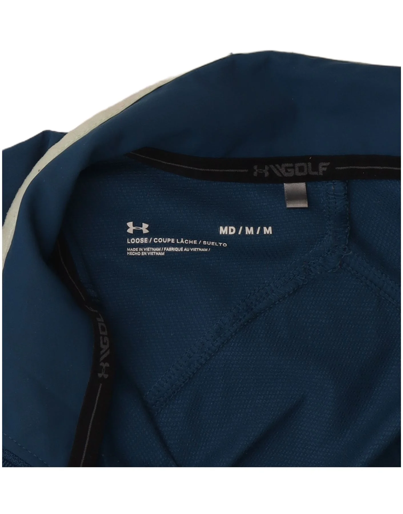 Under Armour Mens Graphic Pullover Tracksuit Top Jacket Medium Blue Sports - Image 4