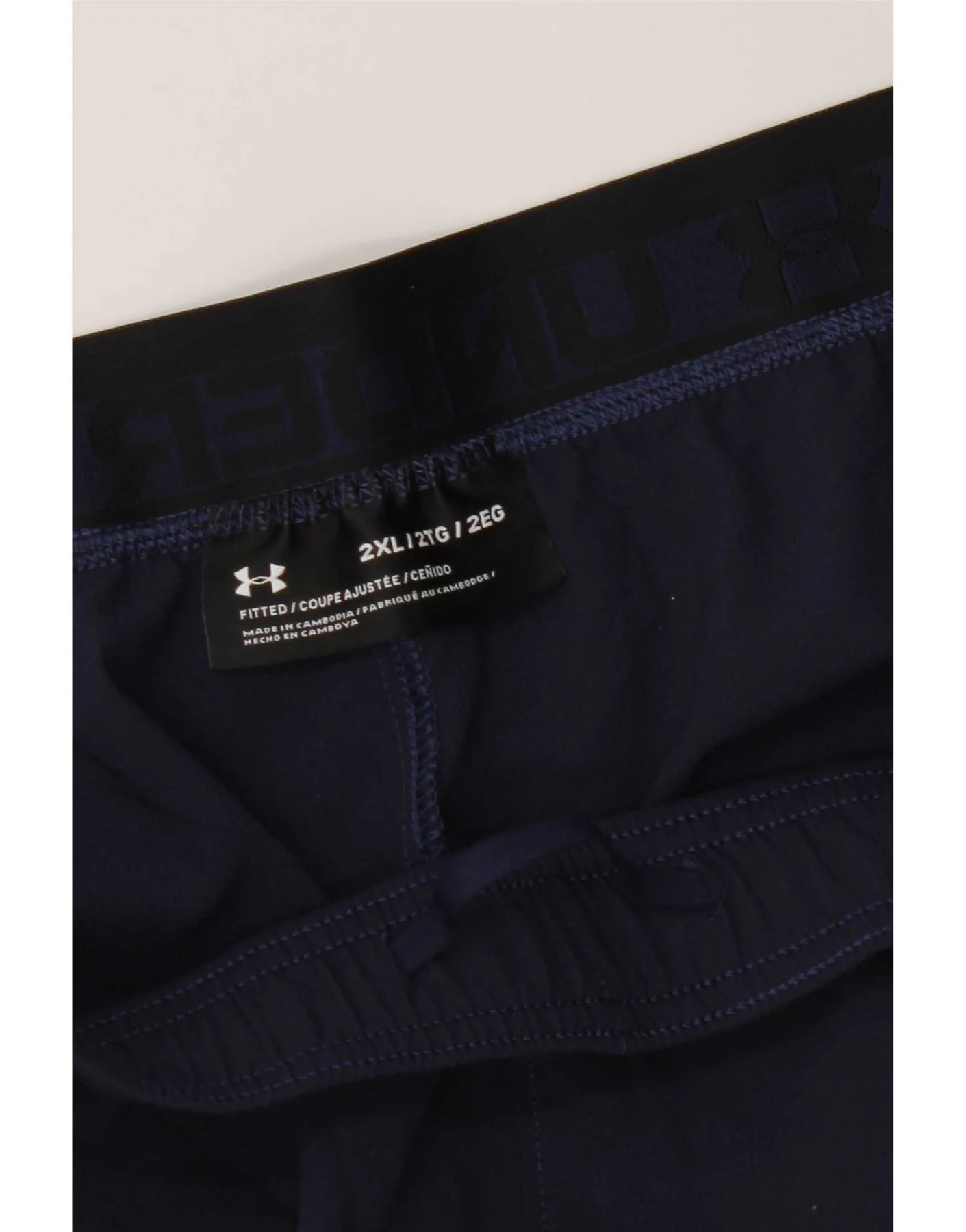 Under Armour Mens Graphic Sport Shorts 2XL Navy Blue - Image 3
