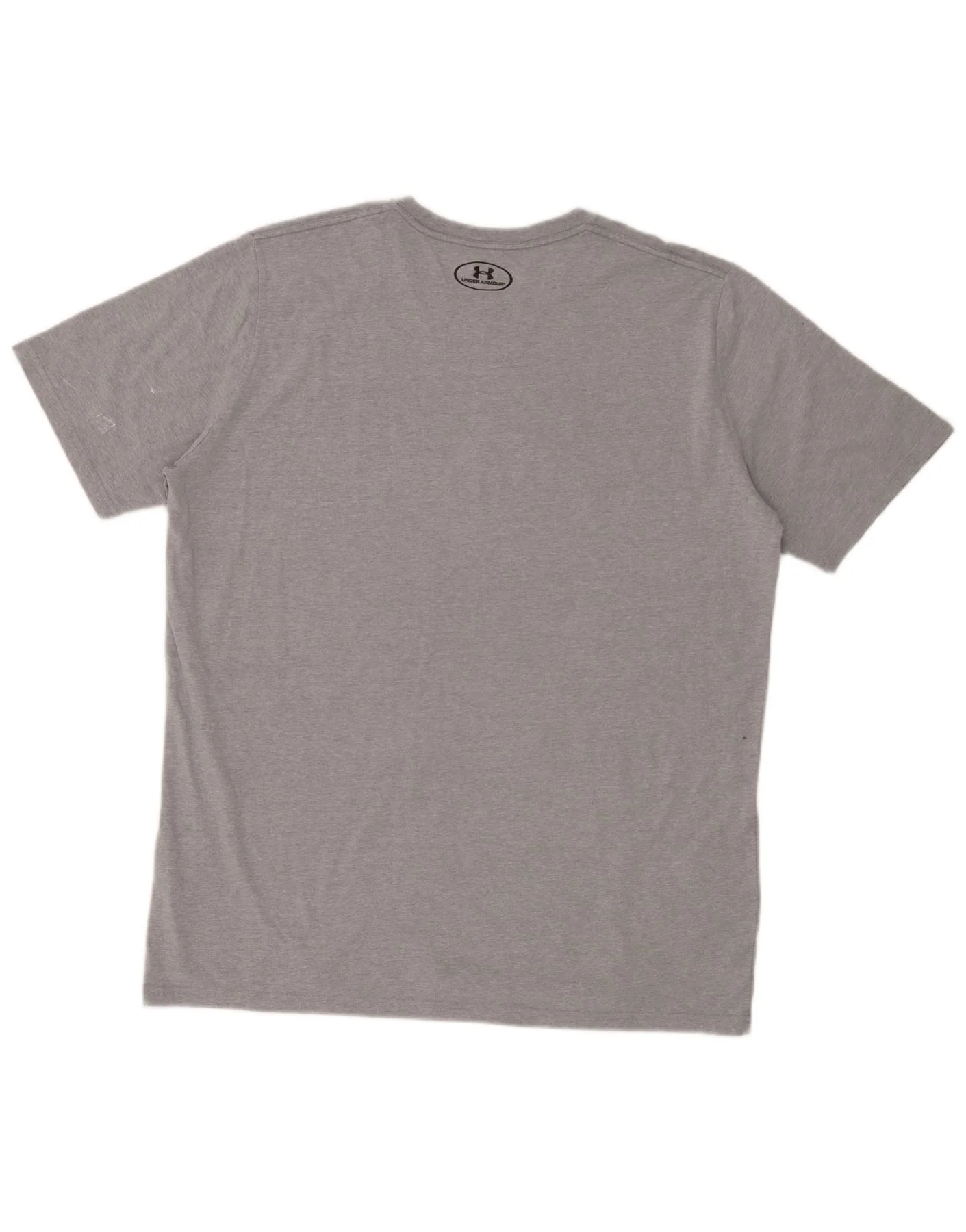 Under Armour Mens Heat Gear Graphic T-Shirt Top XL Grey Cotton - Image 2