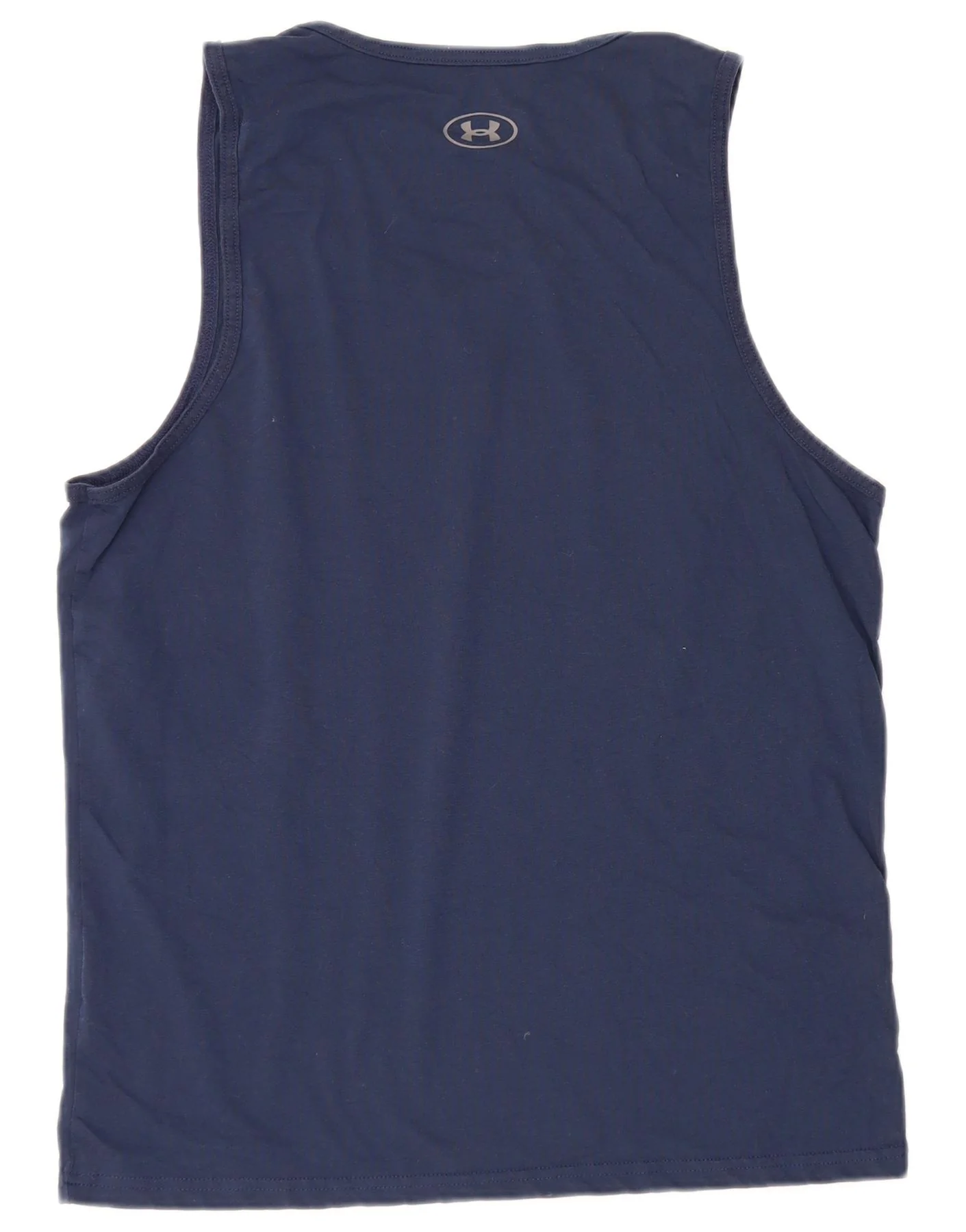 Under Armour Mens Heat Gear Graphic Vest Top XL Navy Blue Cotton - Image 2