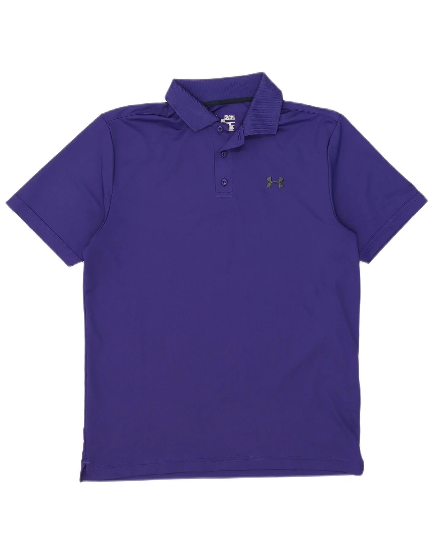Under Armour Mens Heat Gear Polo Shirt Medium Blue Polyester
