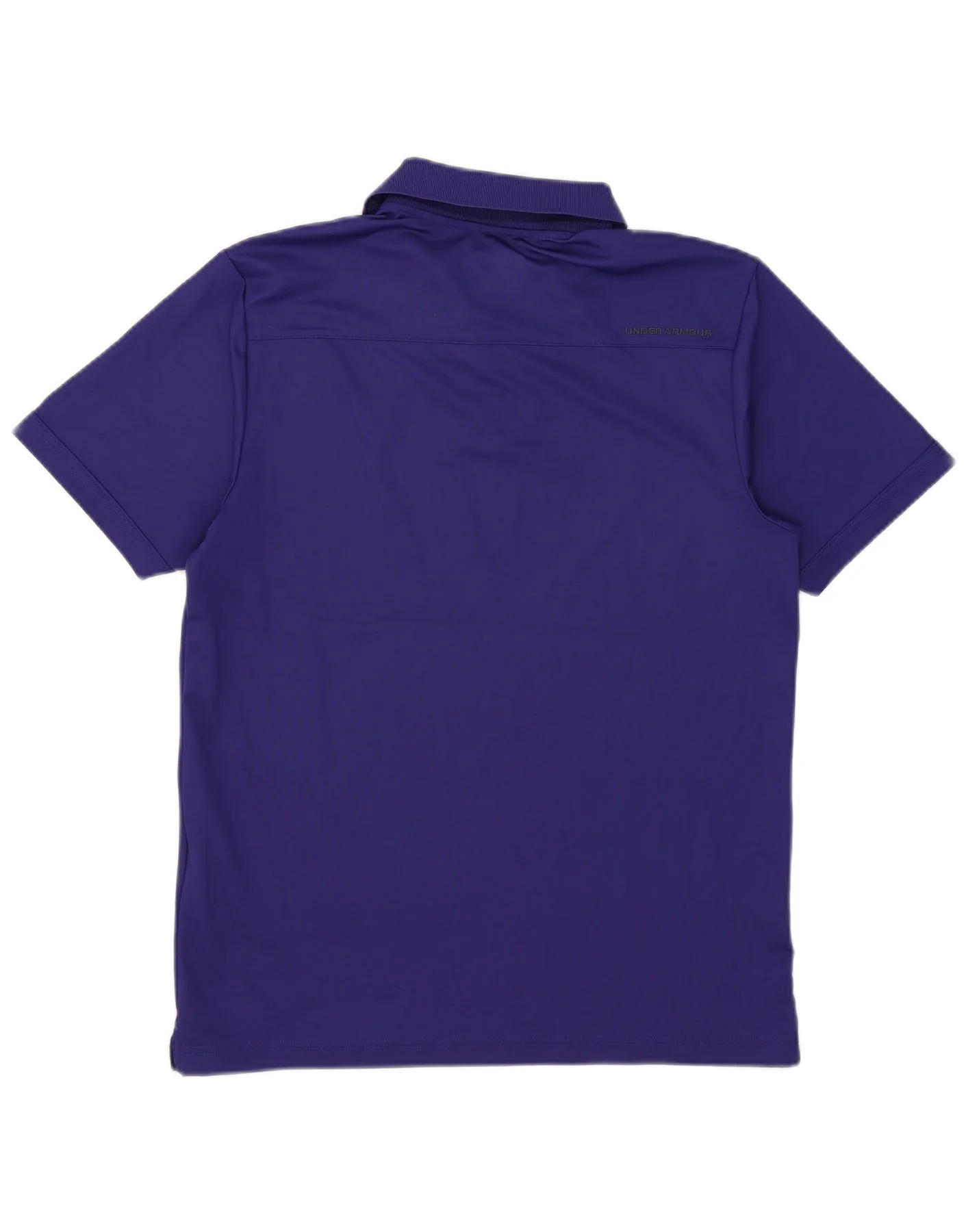 Under Armour Mens Heat Gear Polo Shirt Medium Blue Polyester - Image 2