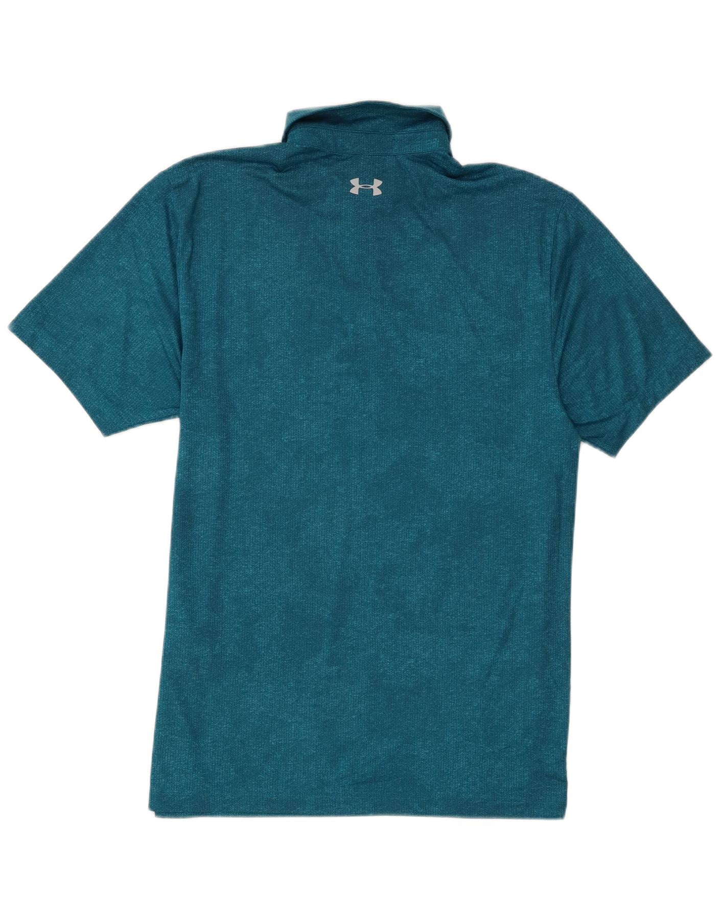 Under Armour Mens Heat Gear Polo Shirt Small Blue - Image 2