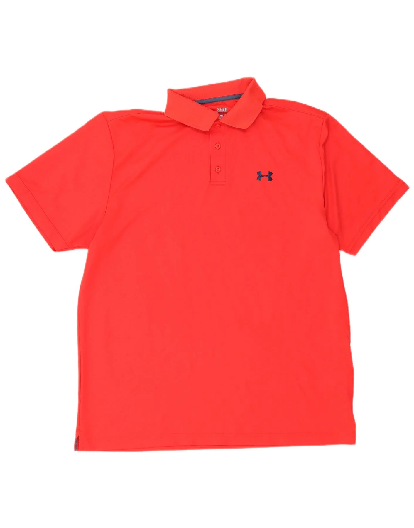 Under Armour Mens Heat Gear Polo Shirt XL Red Polyester