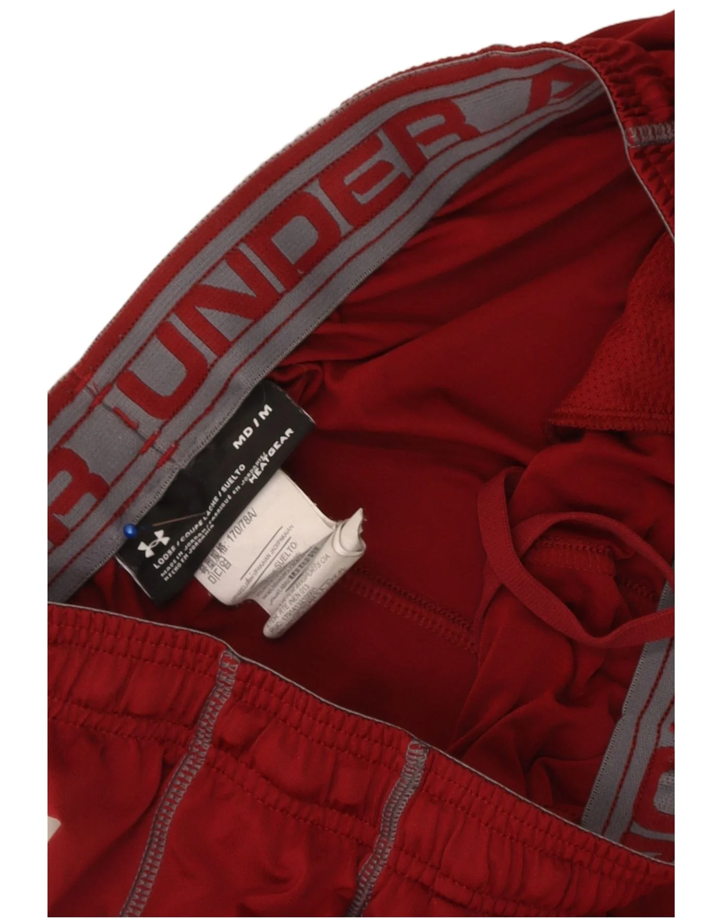 Under Armour Mens Heat Gear Sport Shorts Medium Maroon Polyester - Image 3